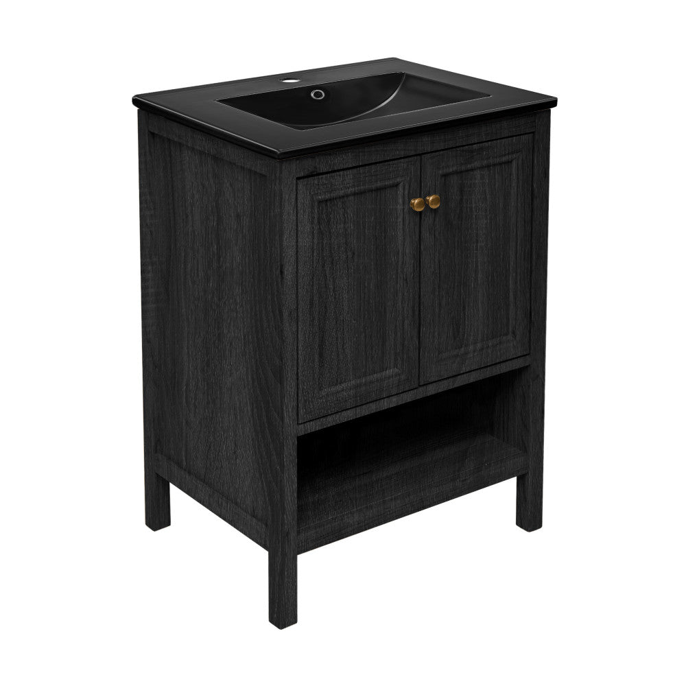 Black Oak / Black / 1-Hole