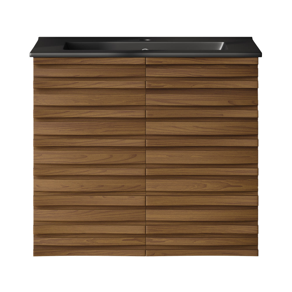 Brown Oak / Black / 1-Hole