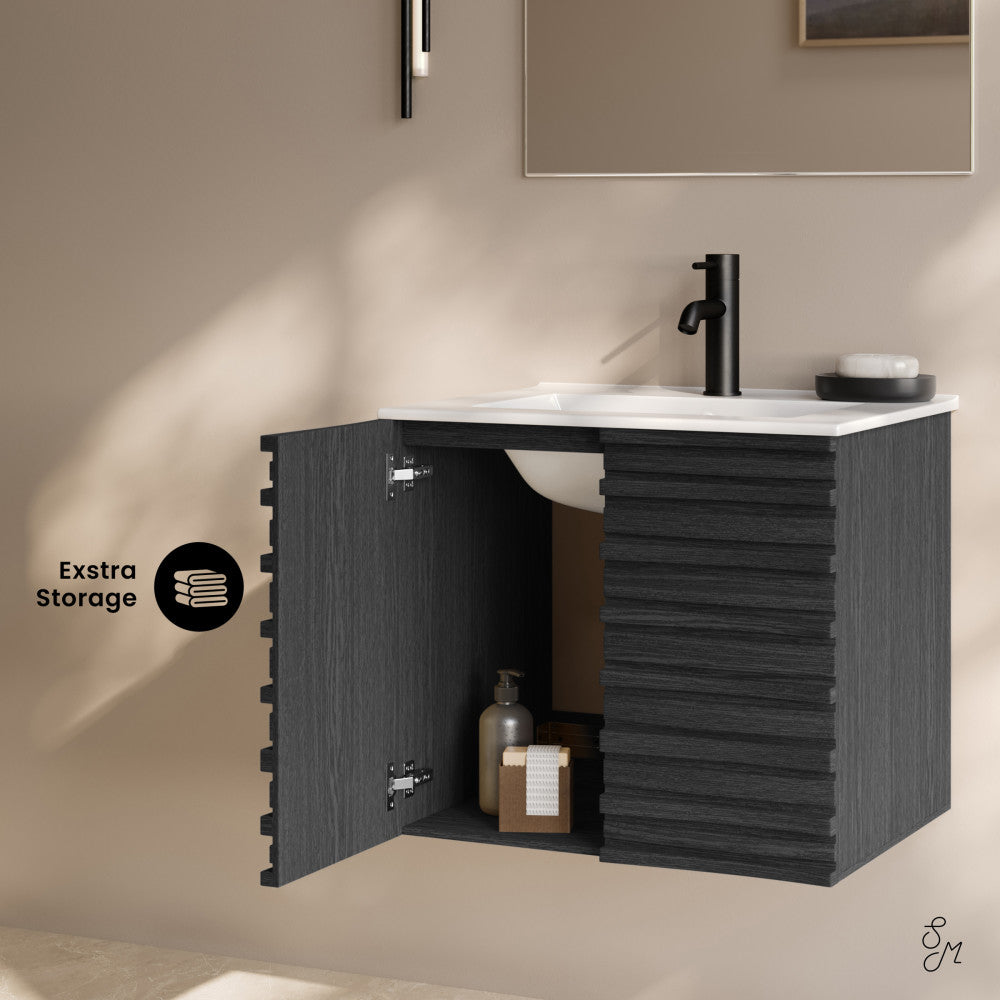 Black Oak / White / 1-Hole