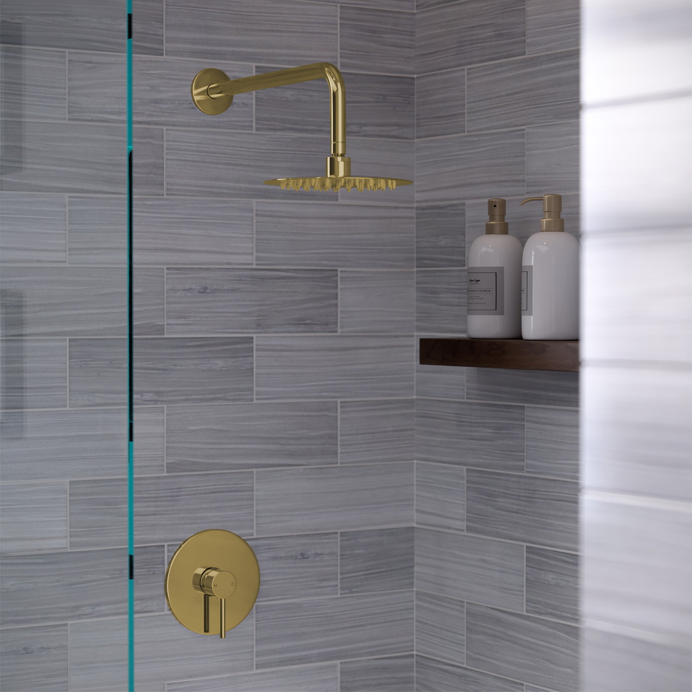 Brushed Gold / Without Hand Sprayer / Without Tub Filler