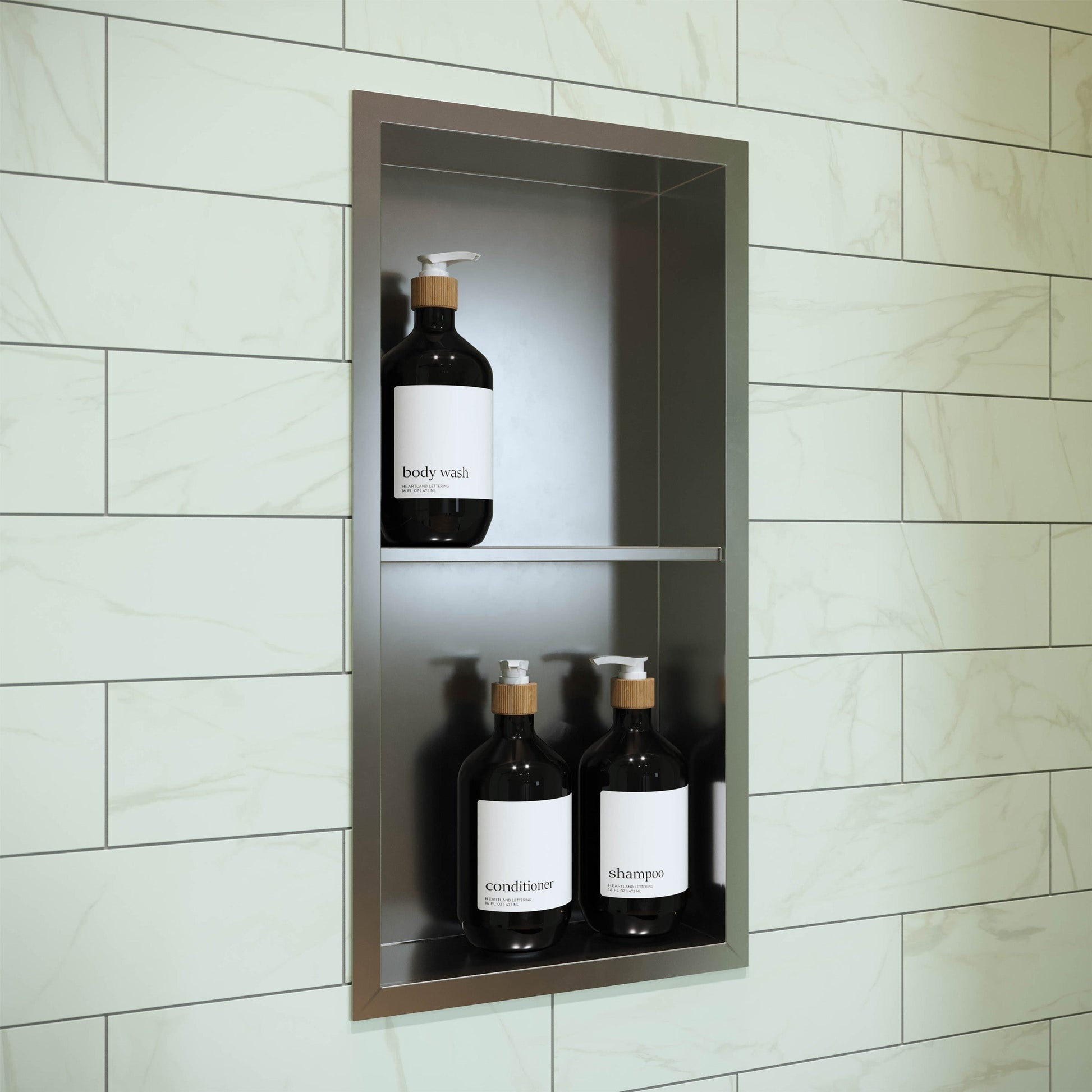 Matte Chrome / Double Shelf