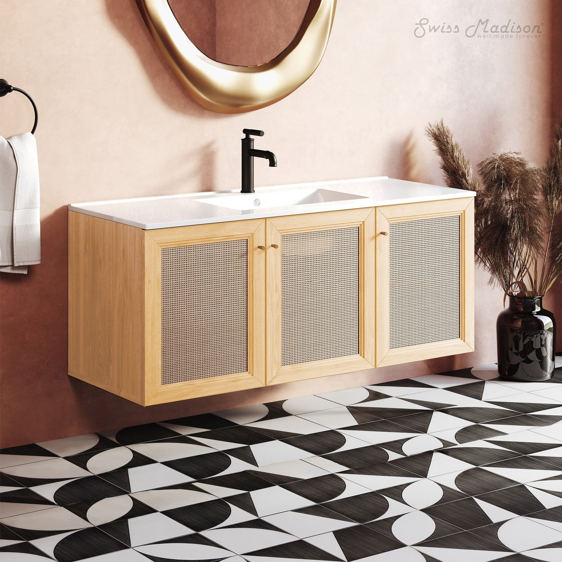 Natural Oak / White / 1-Hole