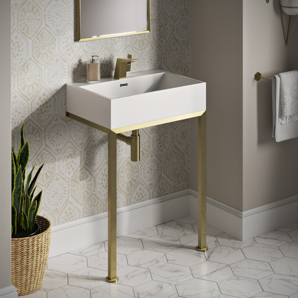 Brushed Gold / White
