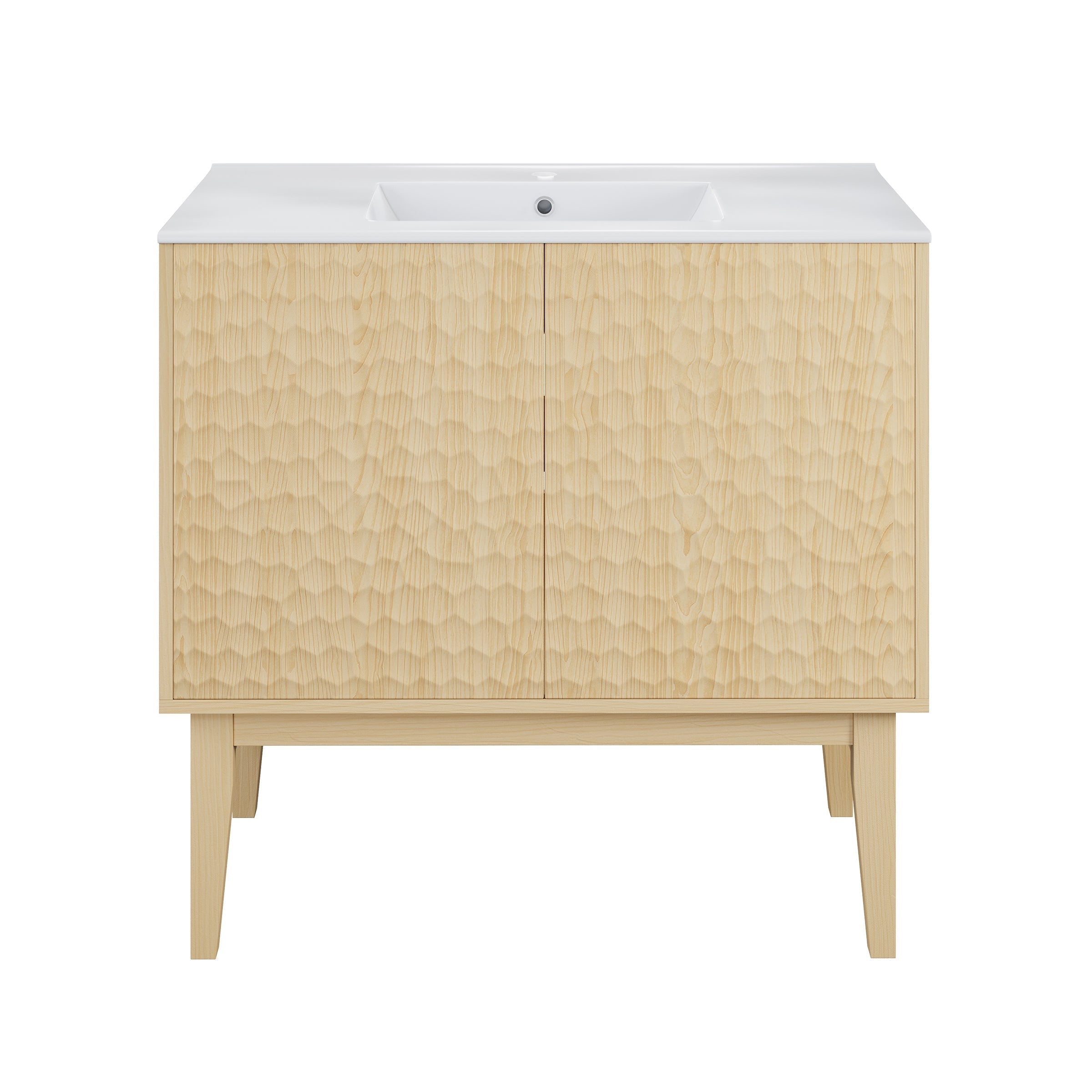 Natural Oak / White / 1-Hole