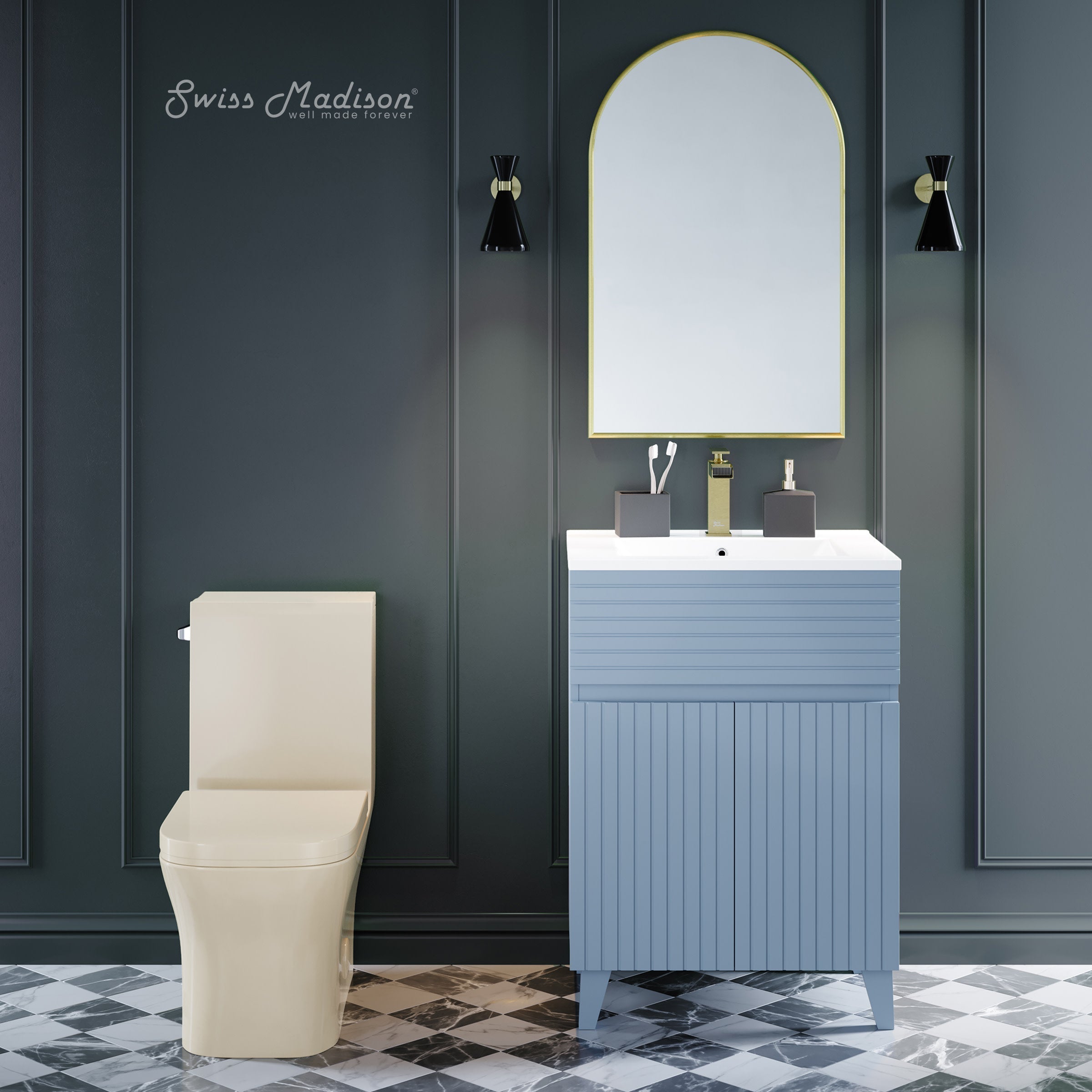 Glossy Bisque / Single - Left / Chrome