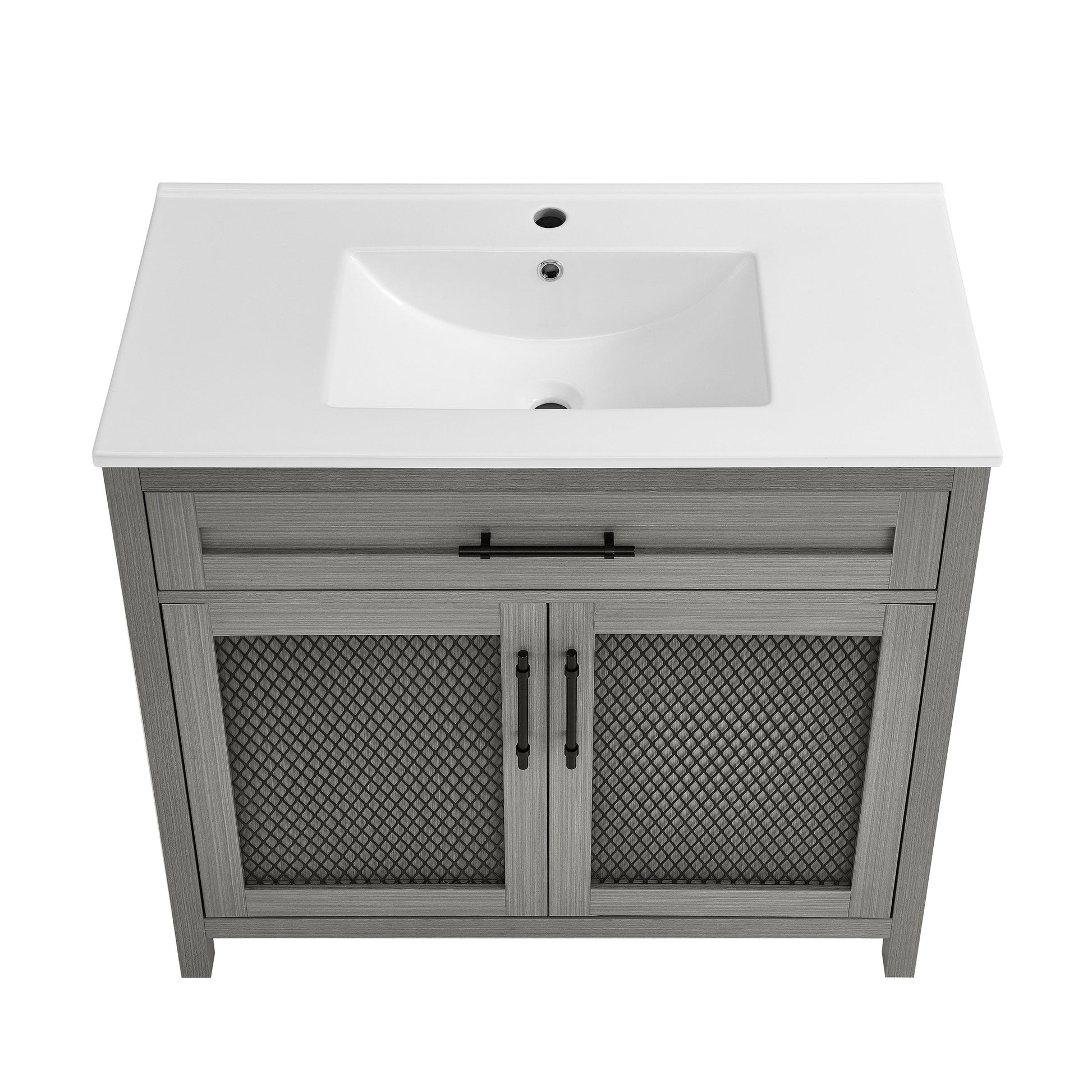 Carbon Gray / White / 1-Hole