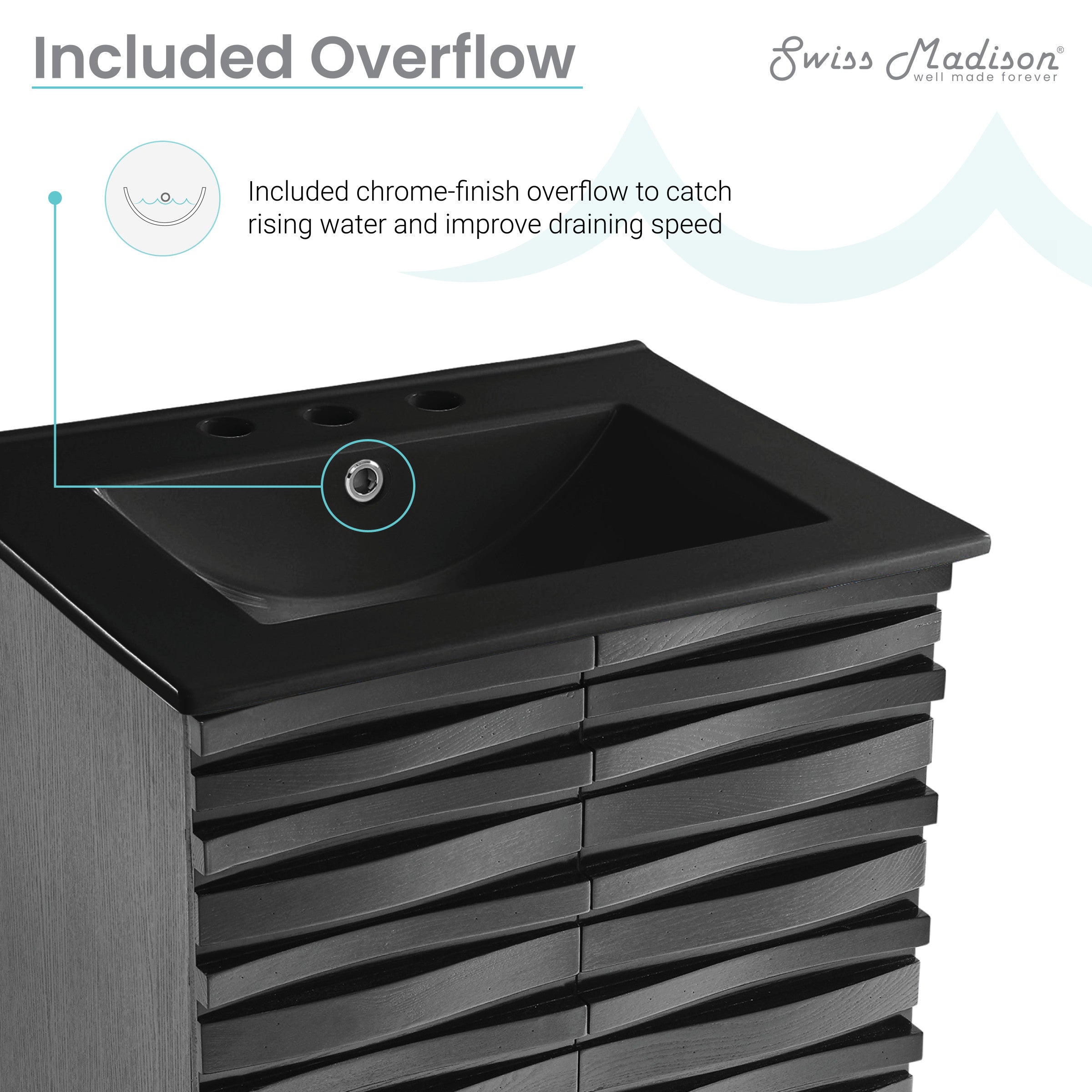 Black Oak / Matte Black / 3-Hole