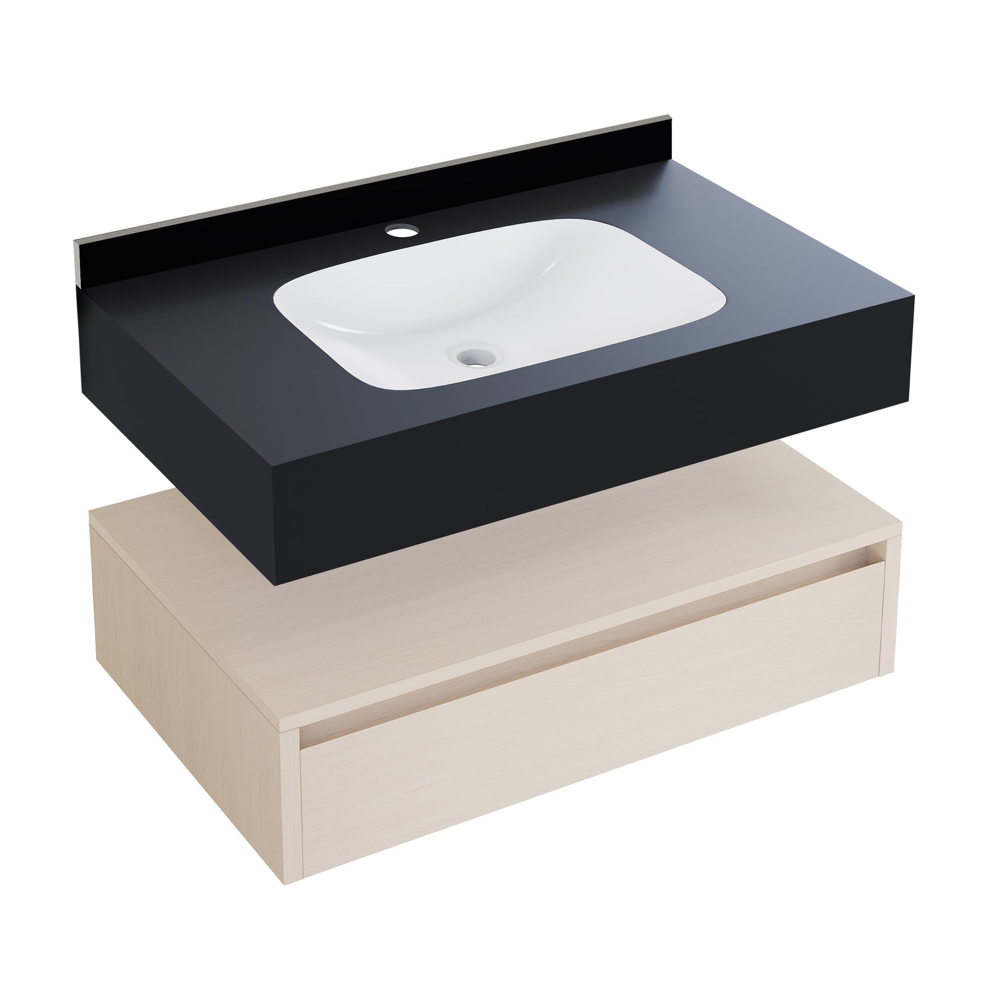 White Oak / Black Marquina