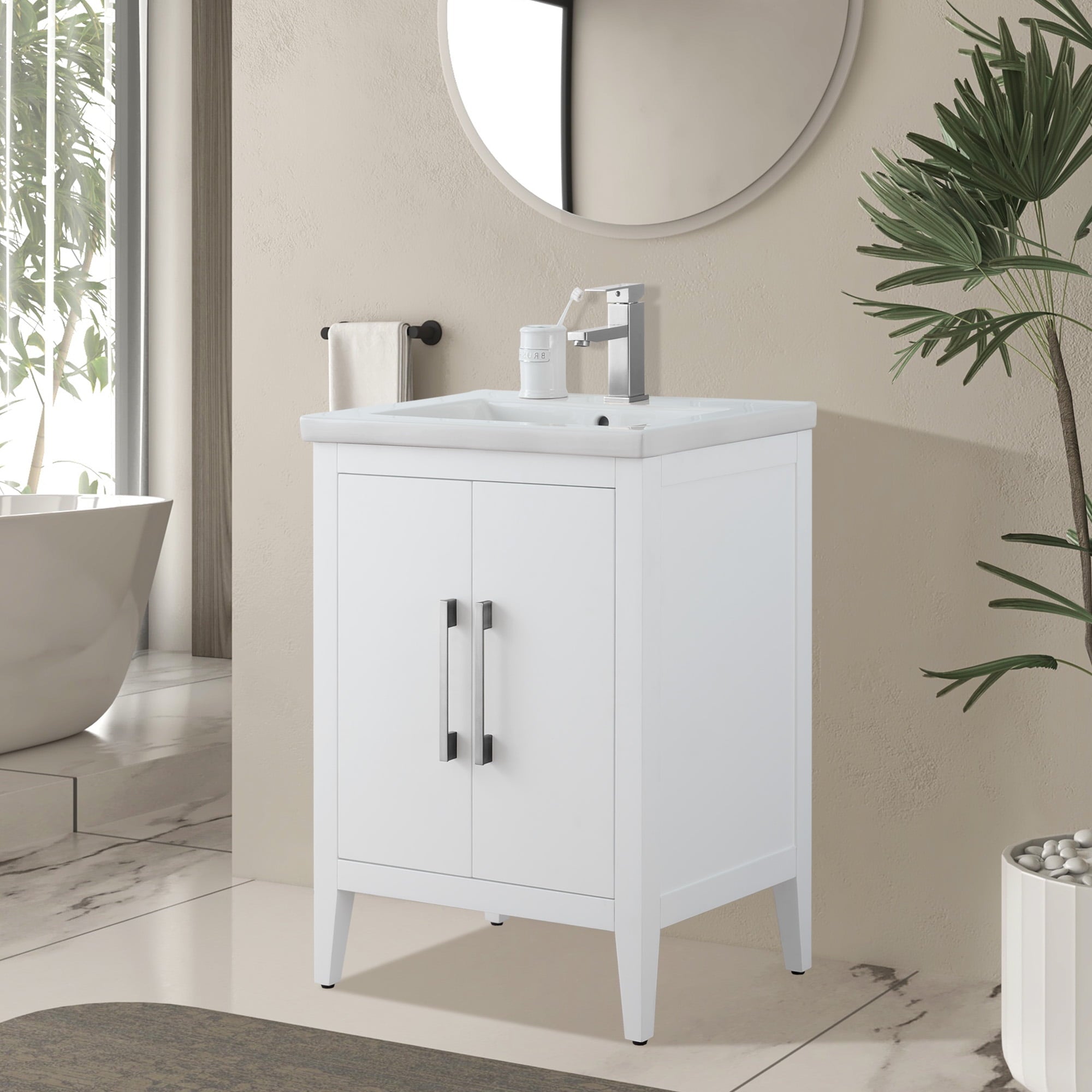 White / Brushed Nickel