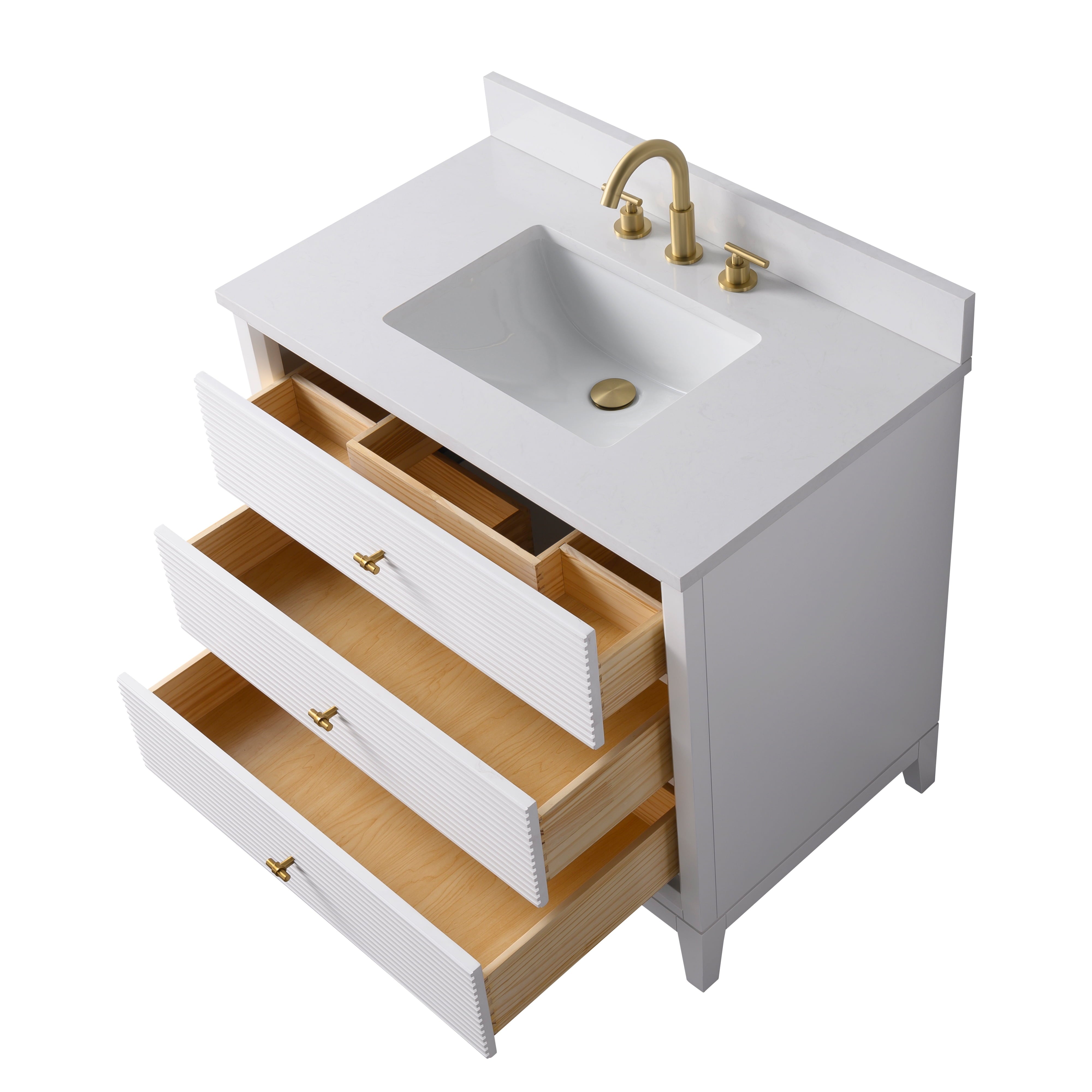 Linear White / Golden Brushed