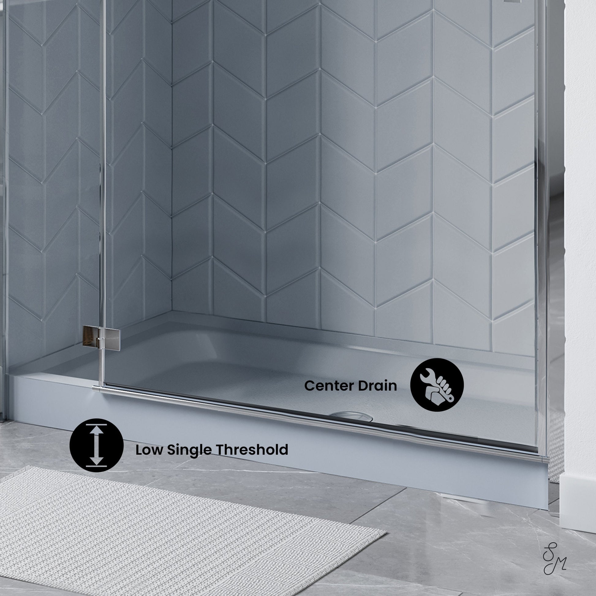 Glossy Gray / Center