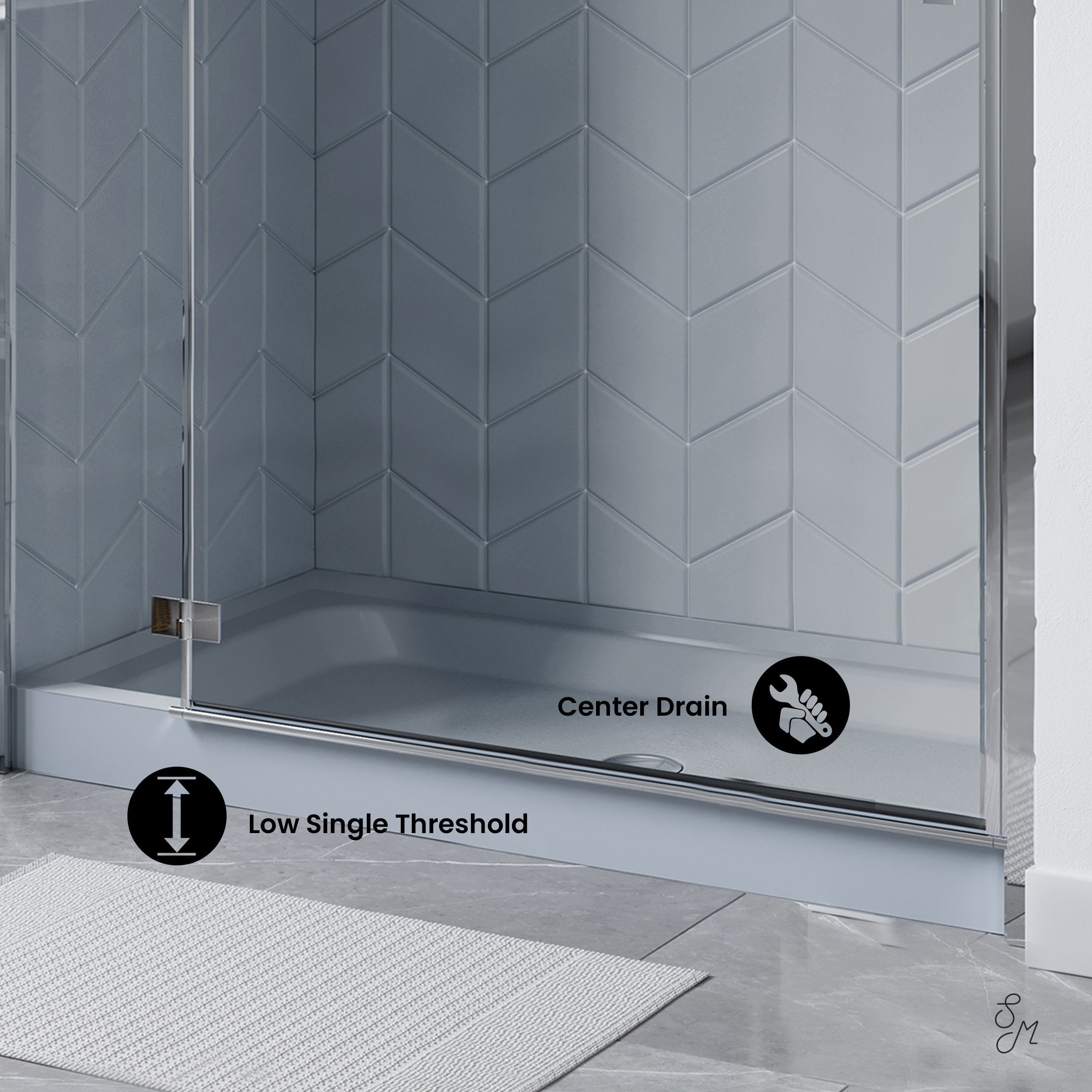 Glossy Gray / Center