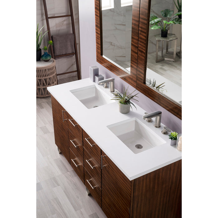American Walnut / White Zeus - 3 Faucet Holes