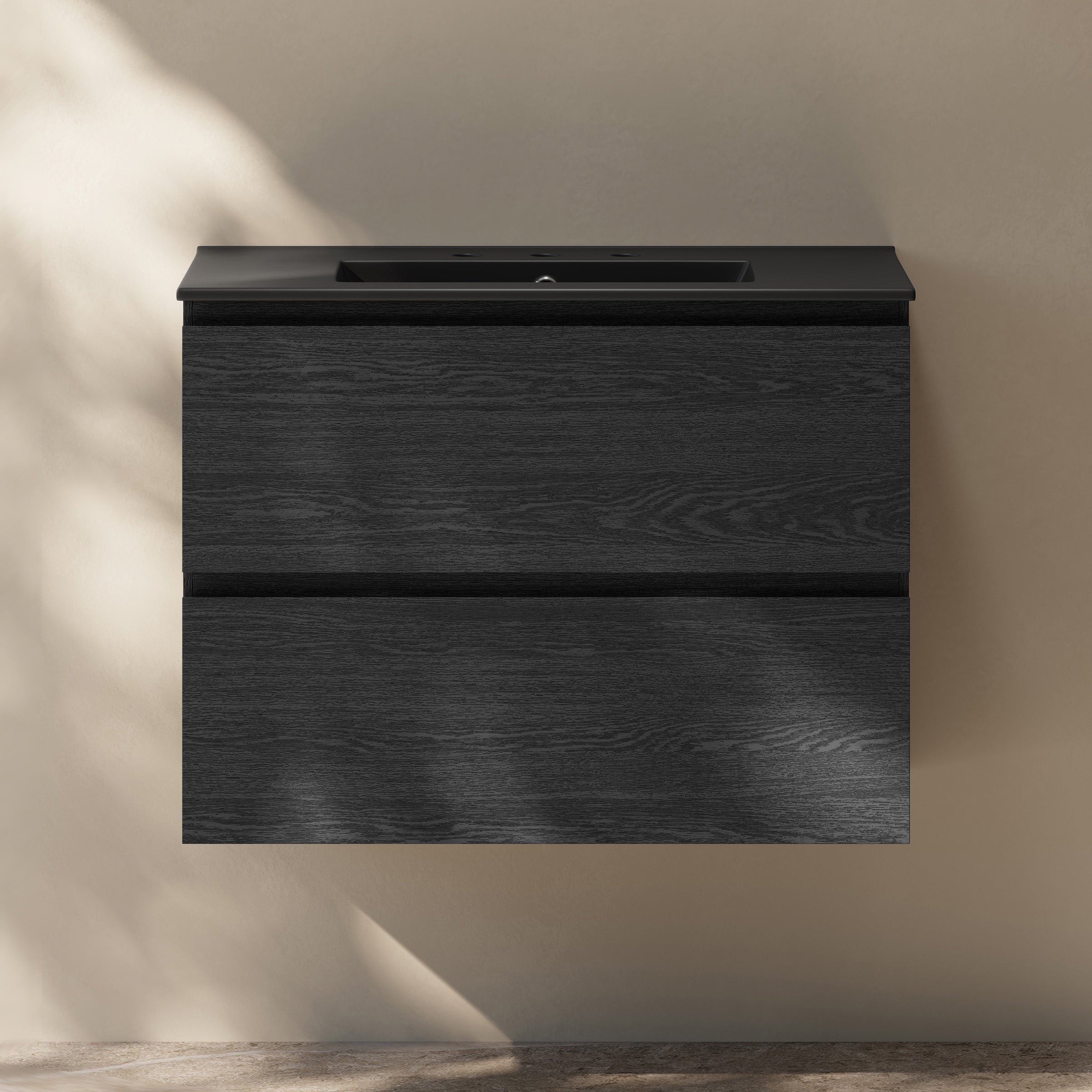 Black Oak / Matte Black / 3-Hole