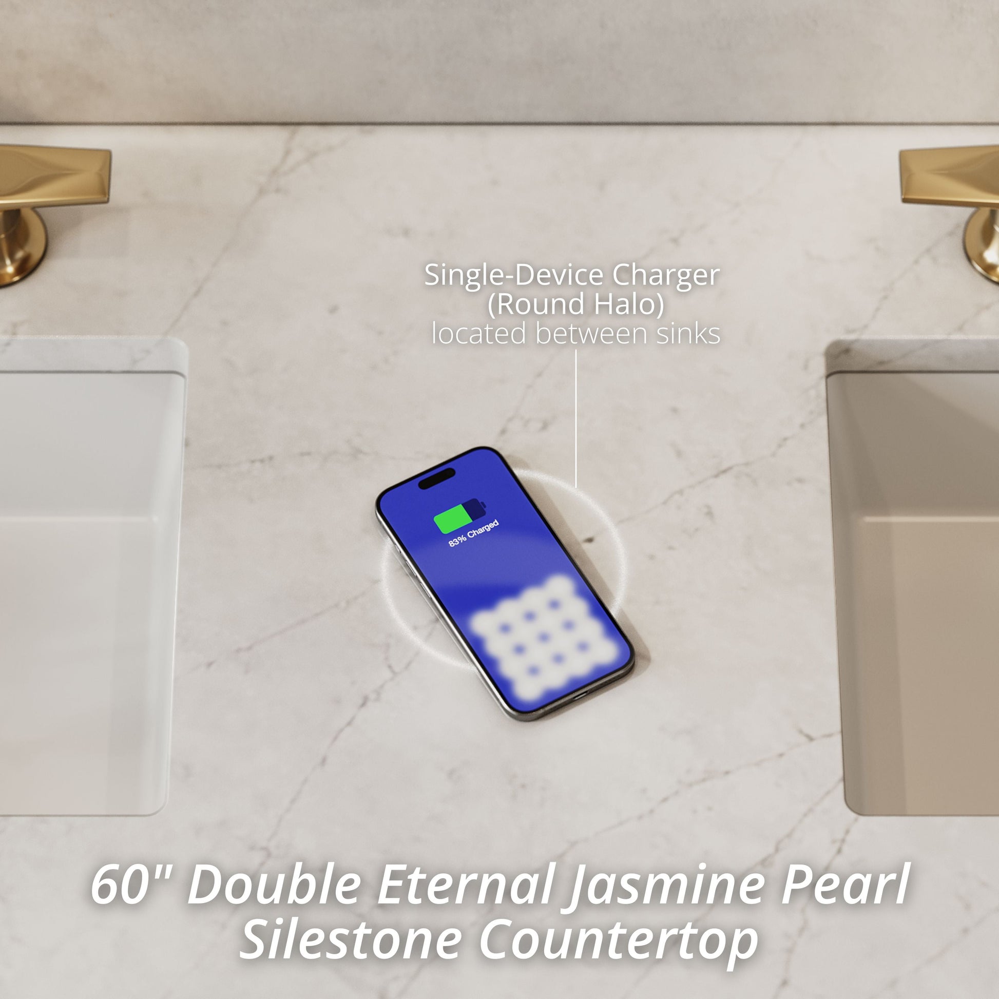 Victory Blue / Eternal Jasmine Pearl - 3 Faucet Holes