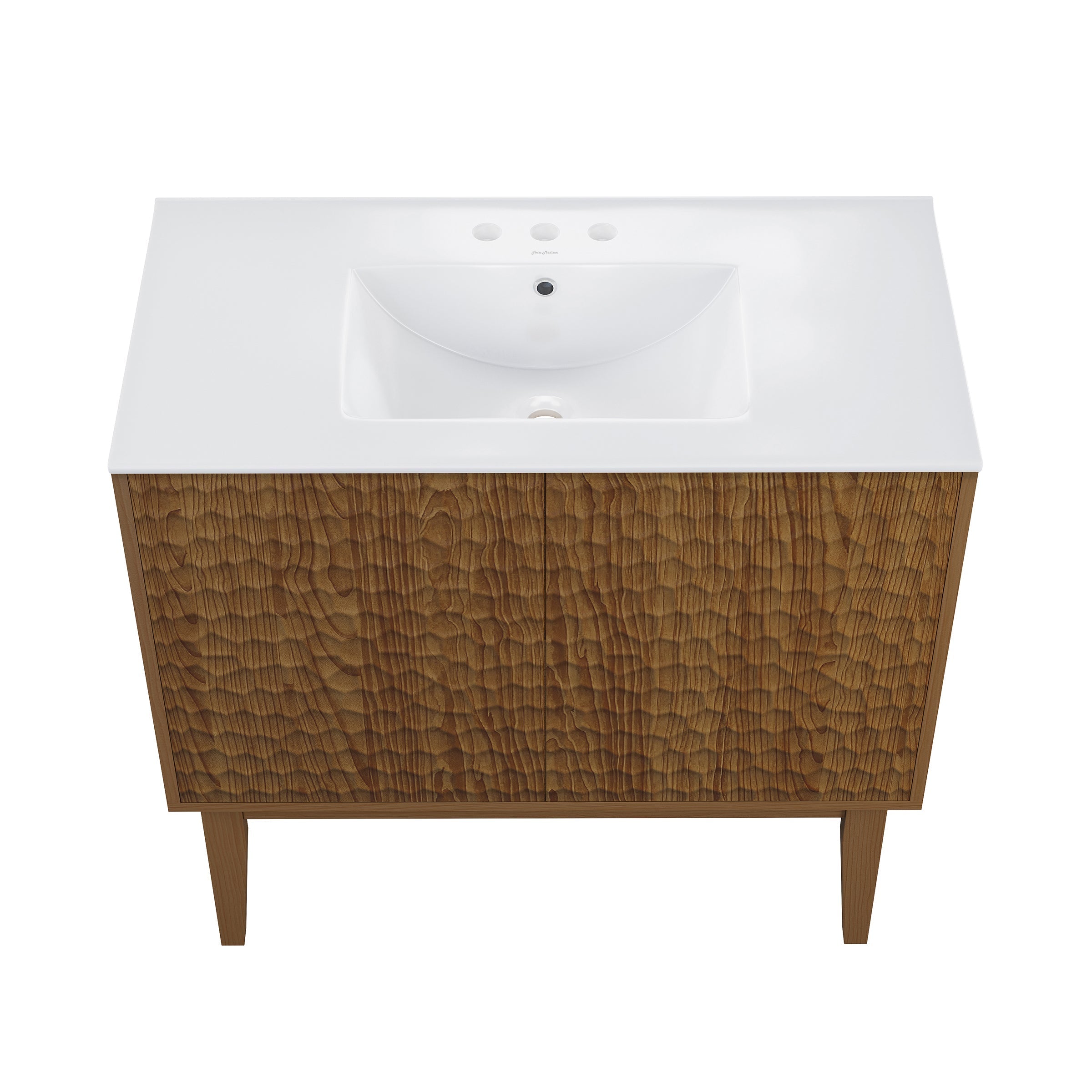 Brown Oak / White / 3-Hole