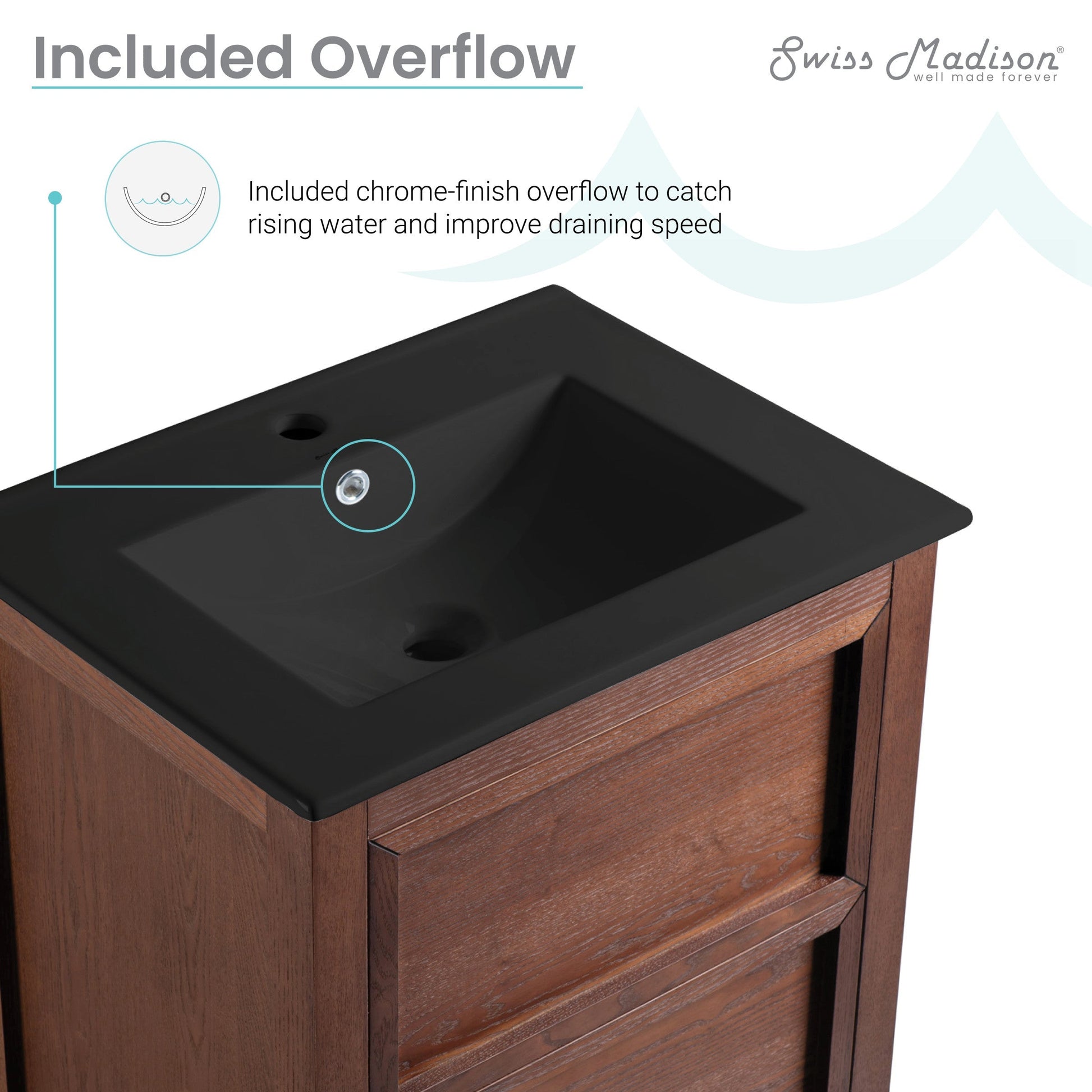 Brown Walnut / Matte Black / 1-Hole