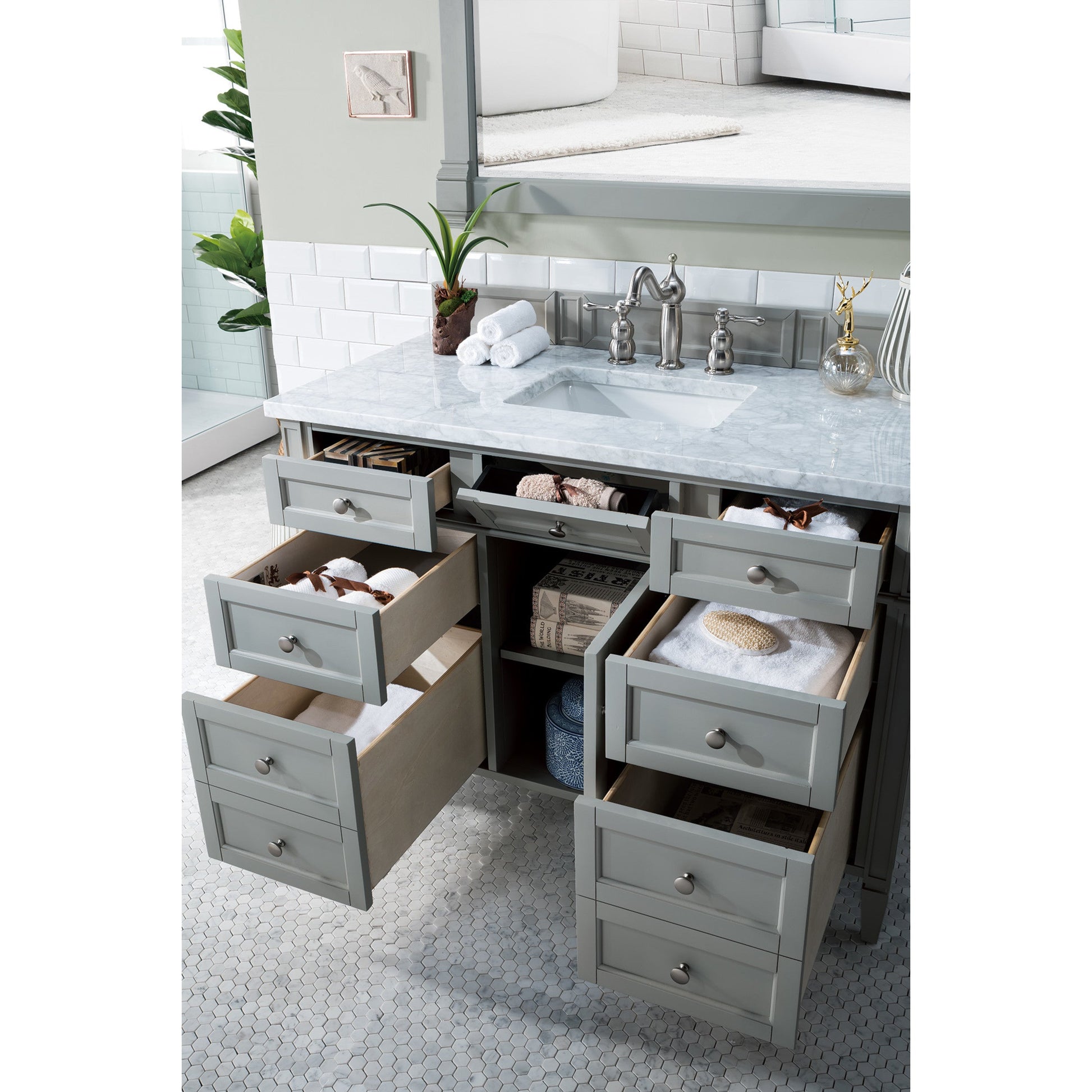Urban Gray / Carrara White - 3 Faucet Holes