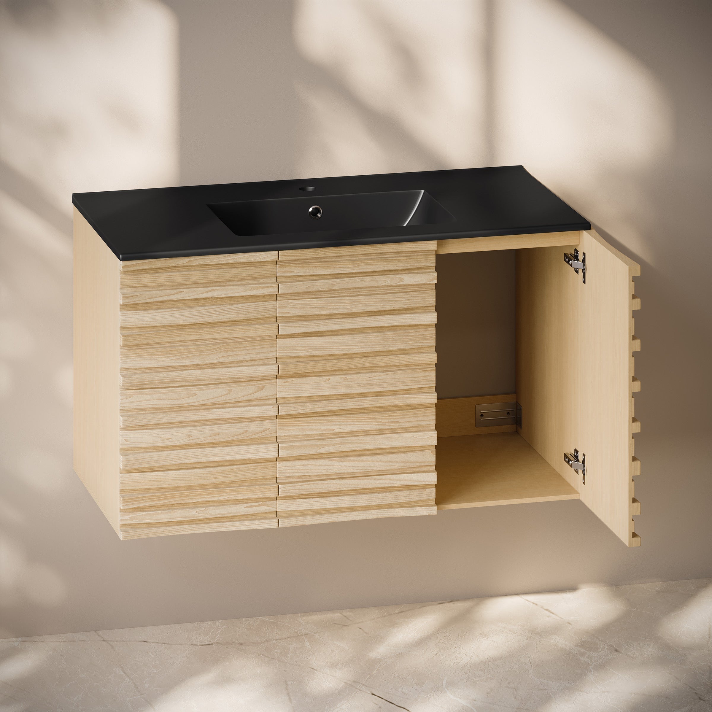 Natural Oak / Black / 1-Hole