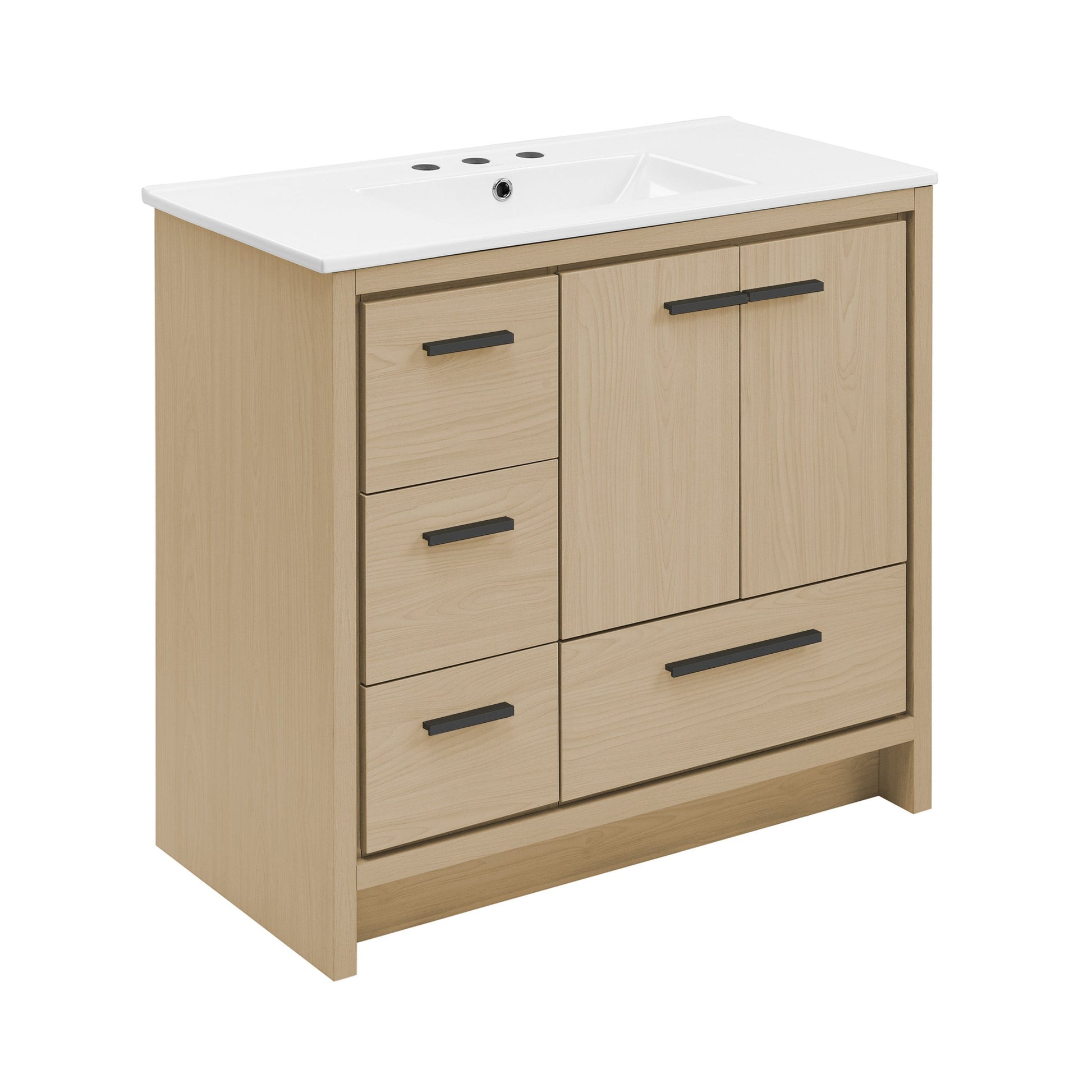 Natural Oak / White / 3-Hole