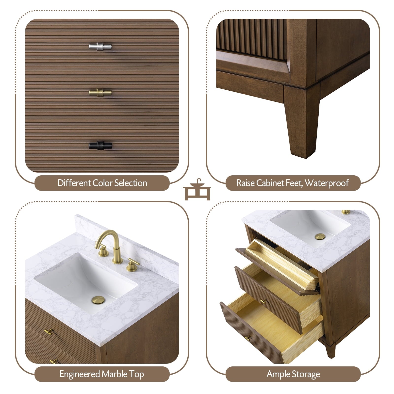 Linear Walnut / Matte Black