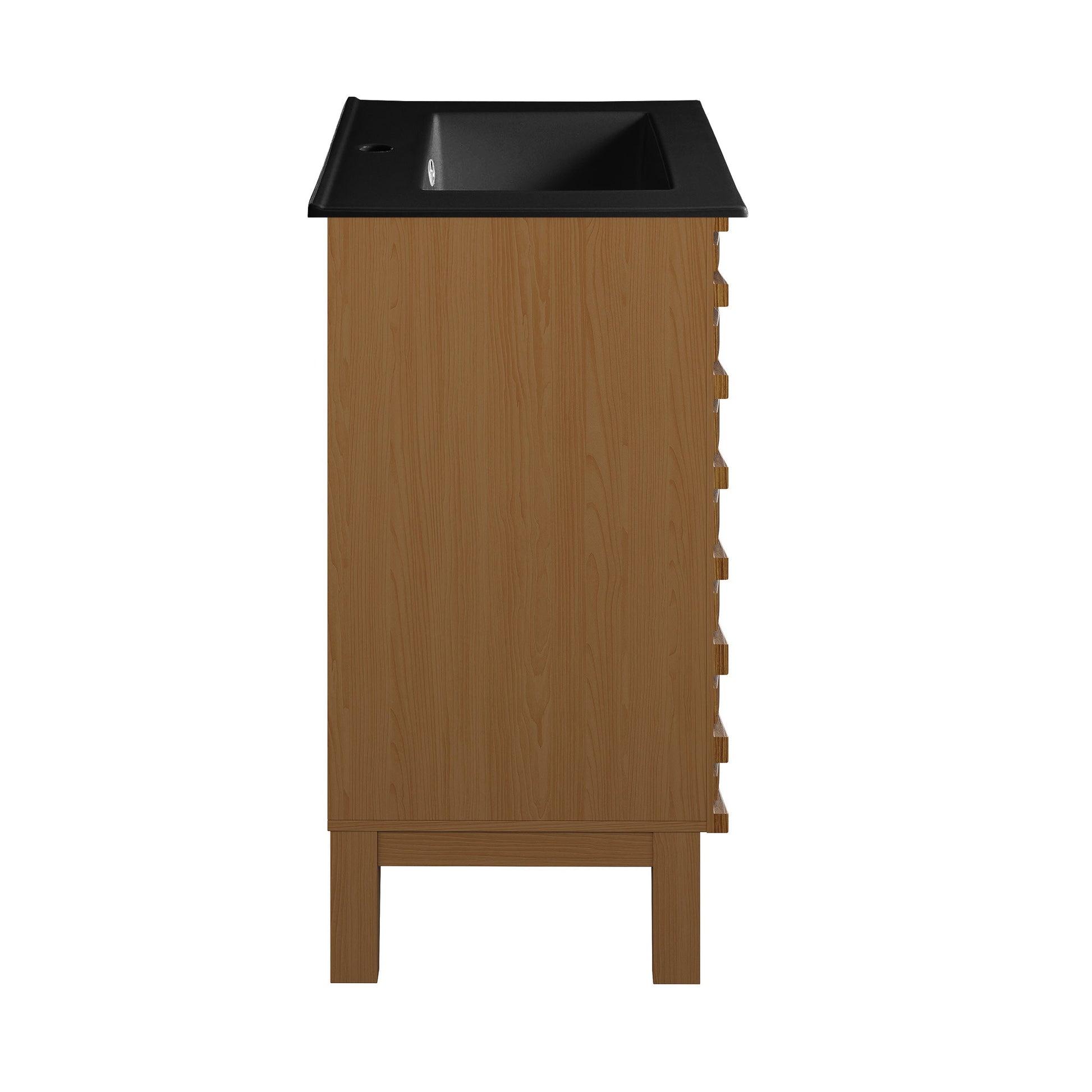 Brown Oak / Matte Black / 1-Hole