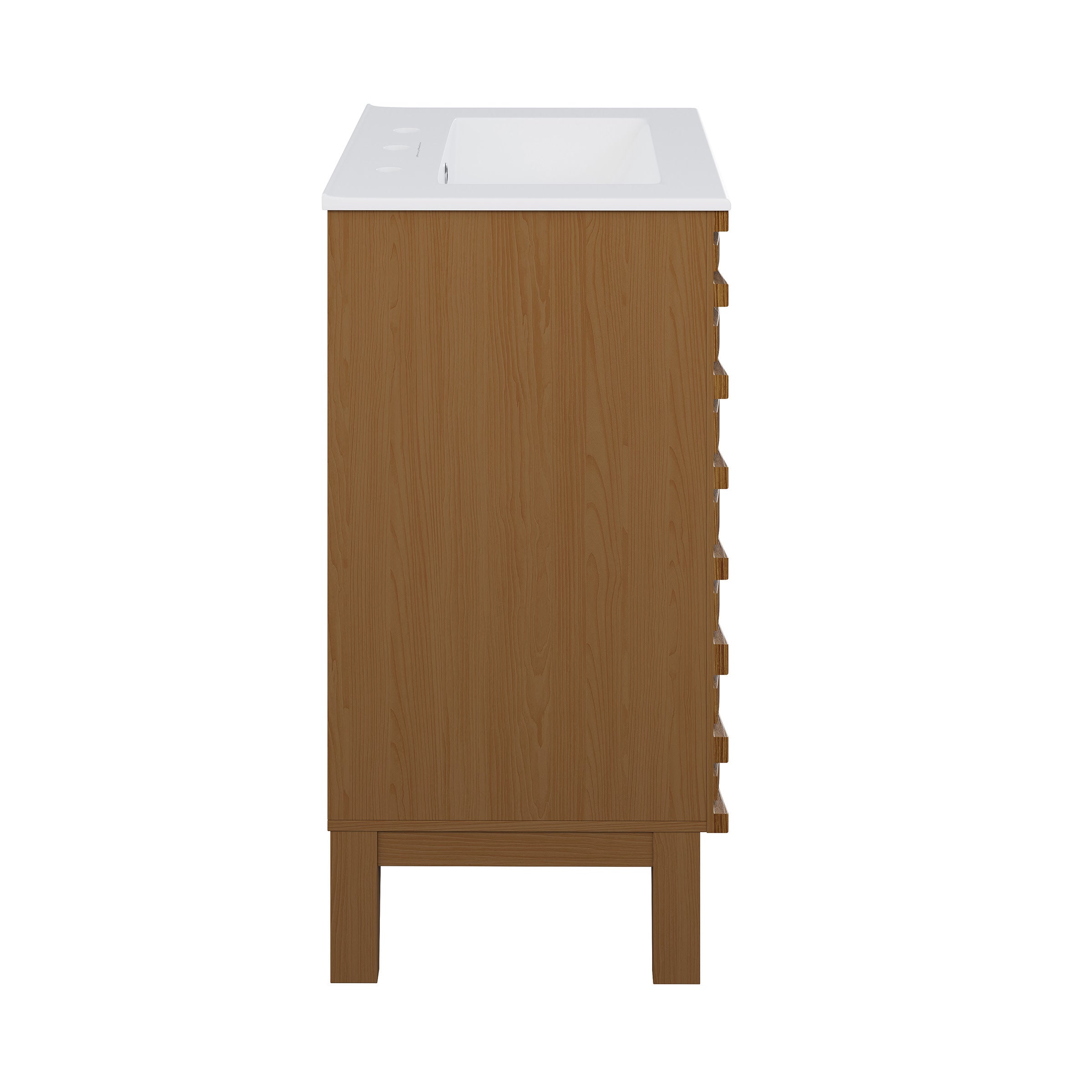 Brown Oak / White / 3-Hole