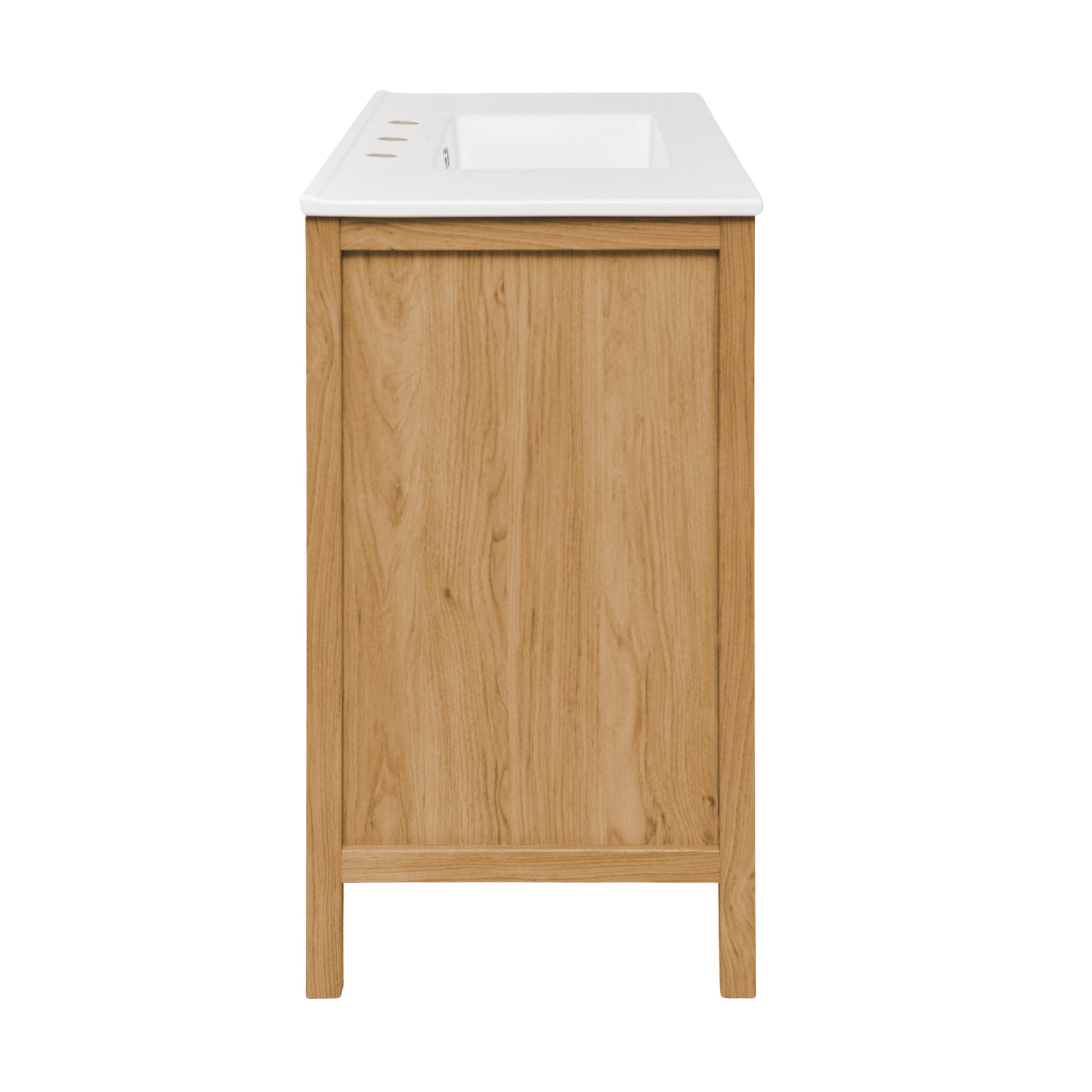 Golden Oak / White / 3-Hole