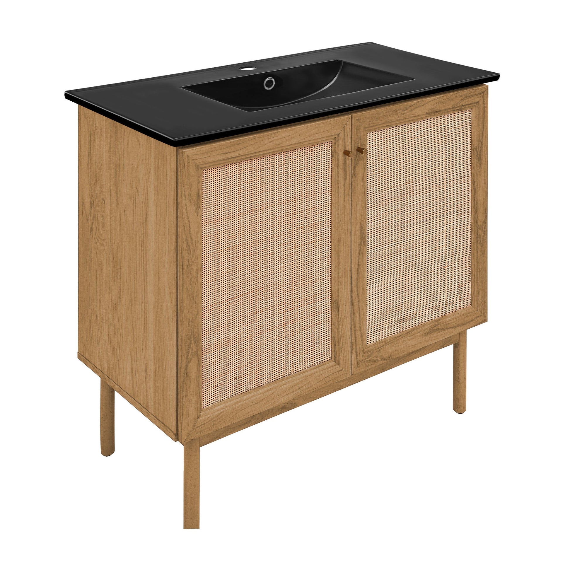 Golden Oak / Black / 1-Hole