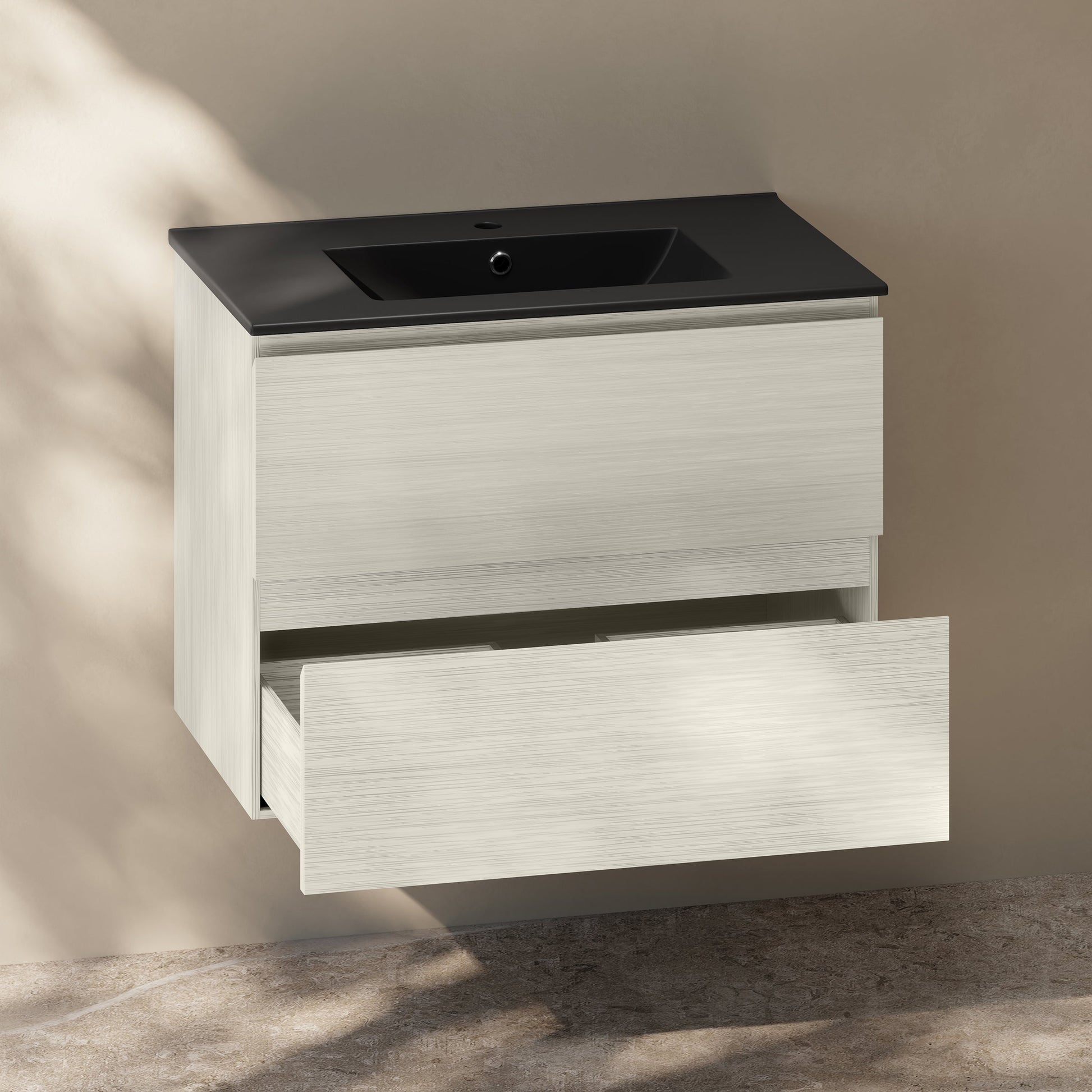 White Oak / Matte Black / 1-Hole