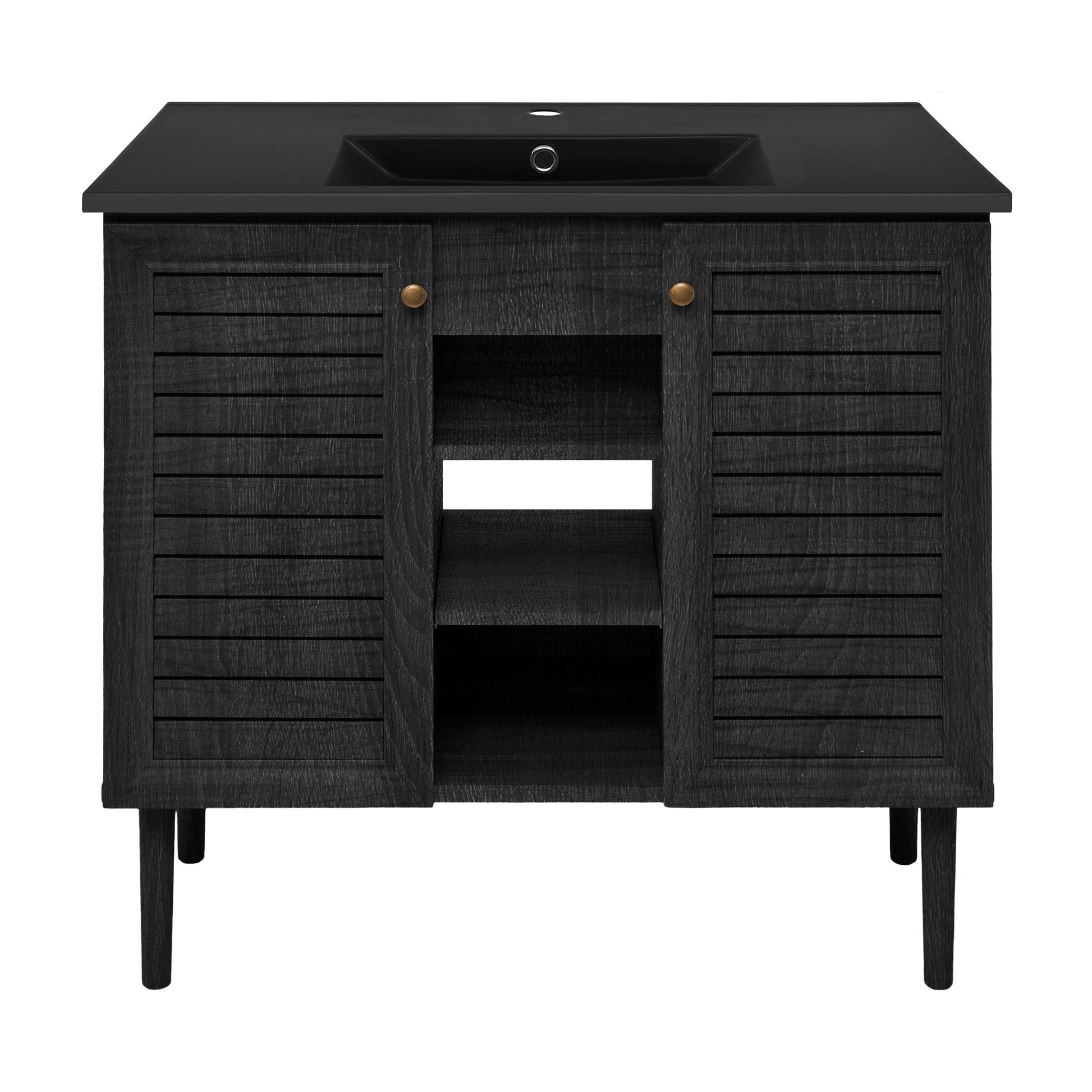 Black Oak / Black / 1-Hole