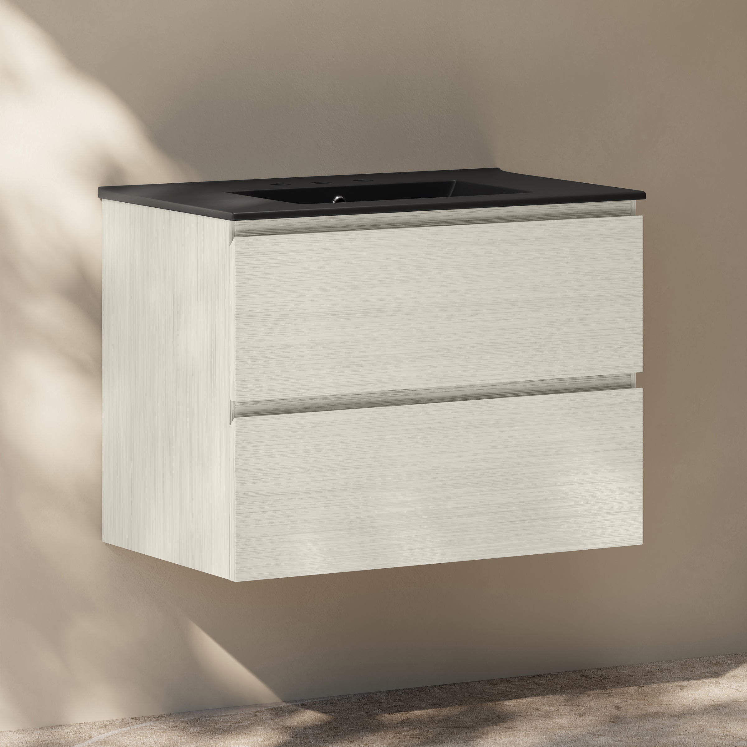 White Oak / Matte Black / 3-Hole