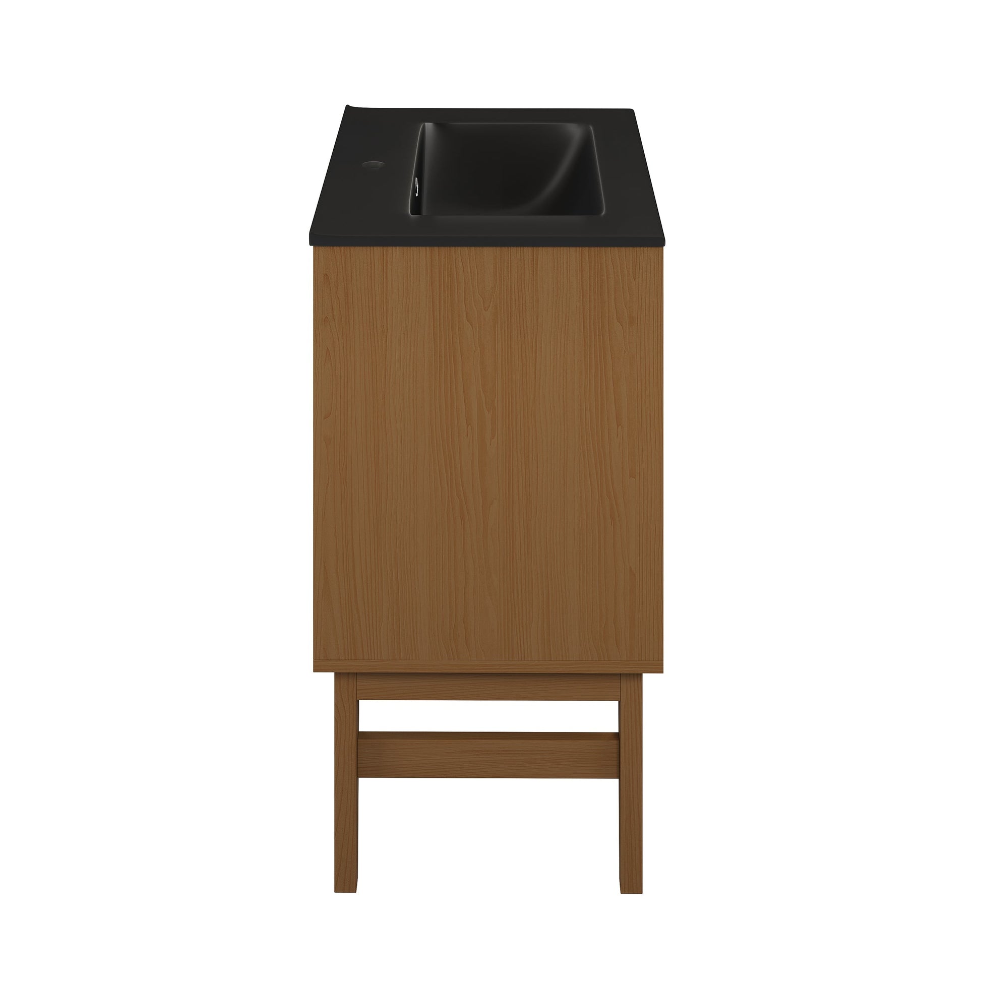 Brown Oak / Matte Black / 1-Hole