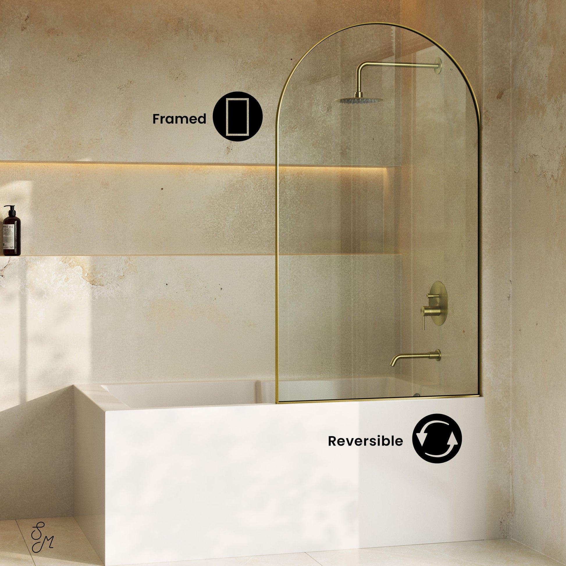 Brushed Gold / Bathtub Door