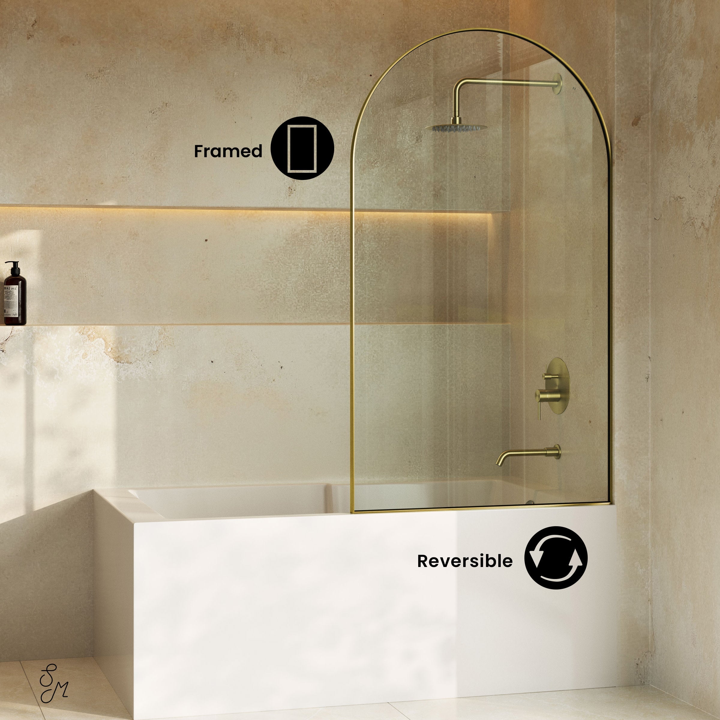Brushed Gold / Bathtub Door