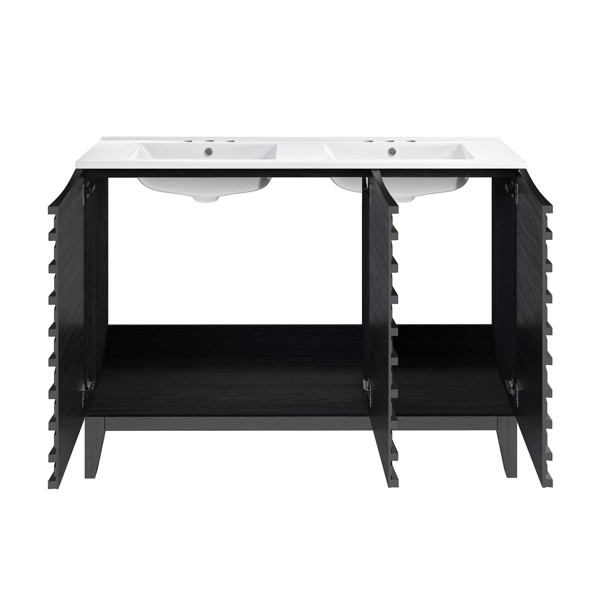 Black Oak / Glossy White / 3-Hole