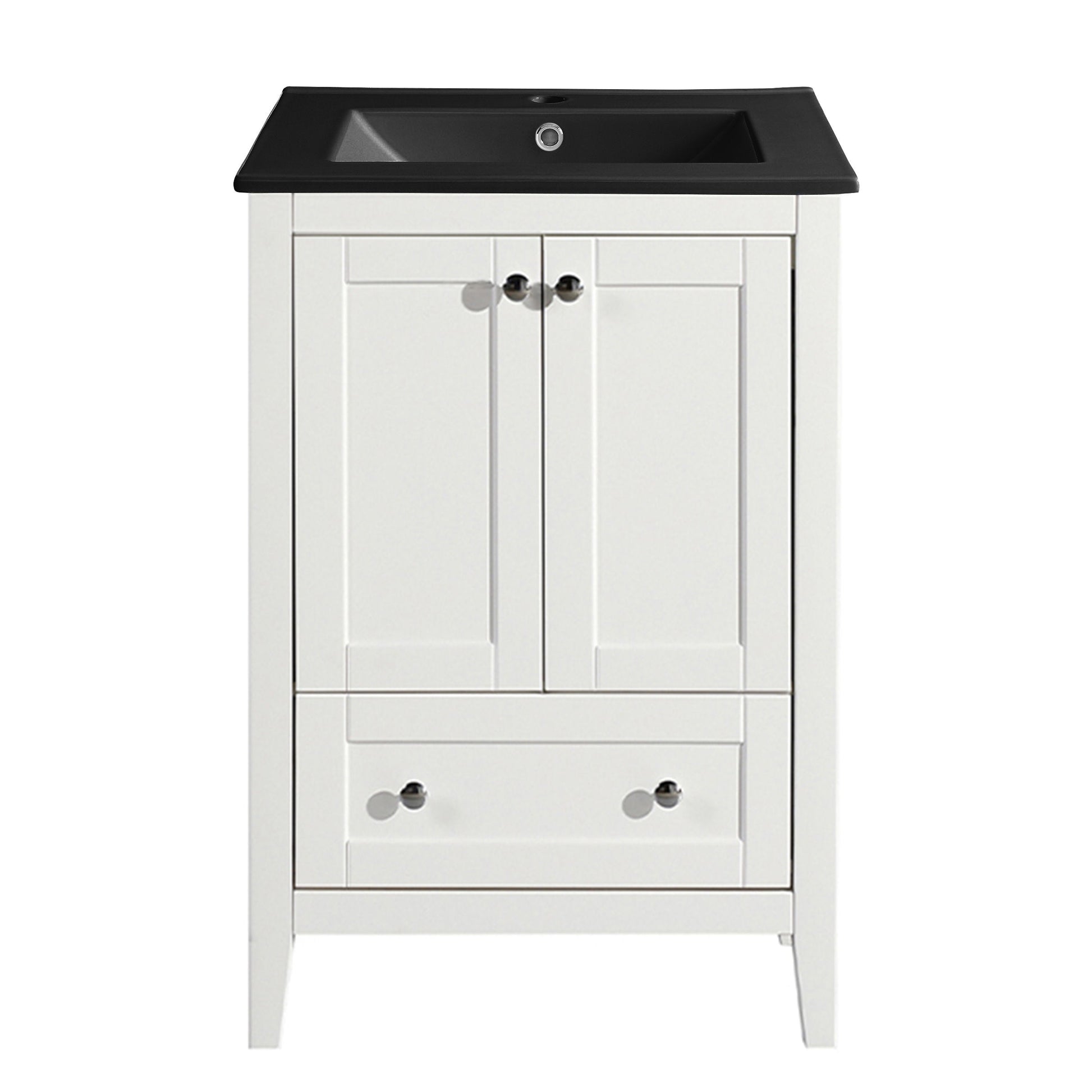 White / Matte Black / 1-Hole
