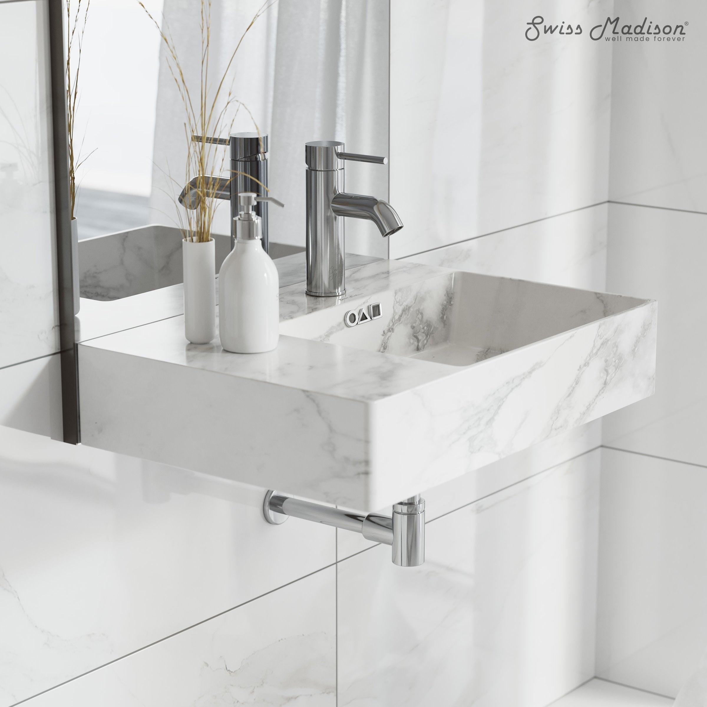 Marble White / 1-Hole / Right