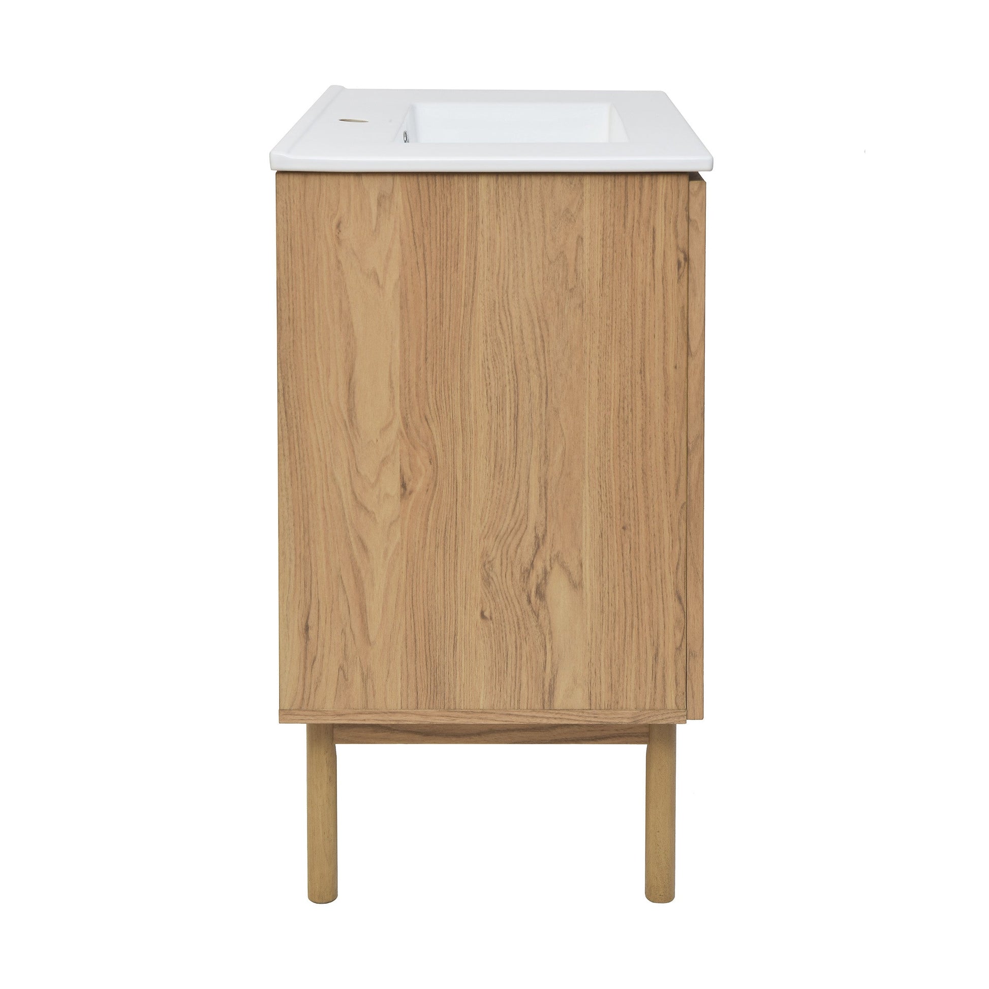 Golden Oak / White / 1-Hole
