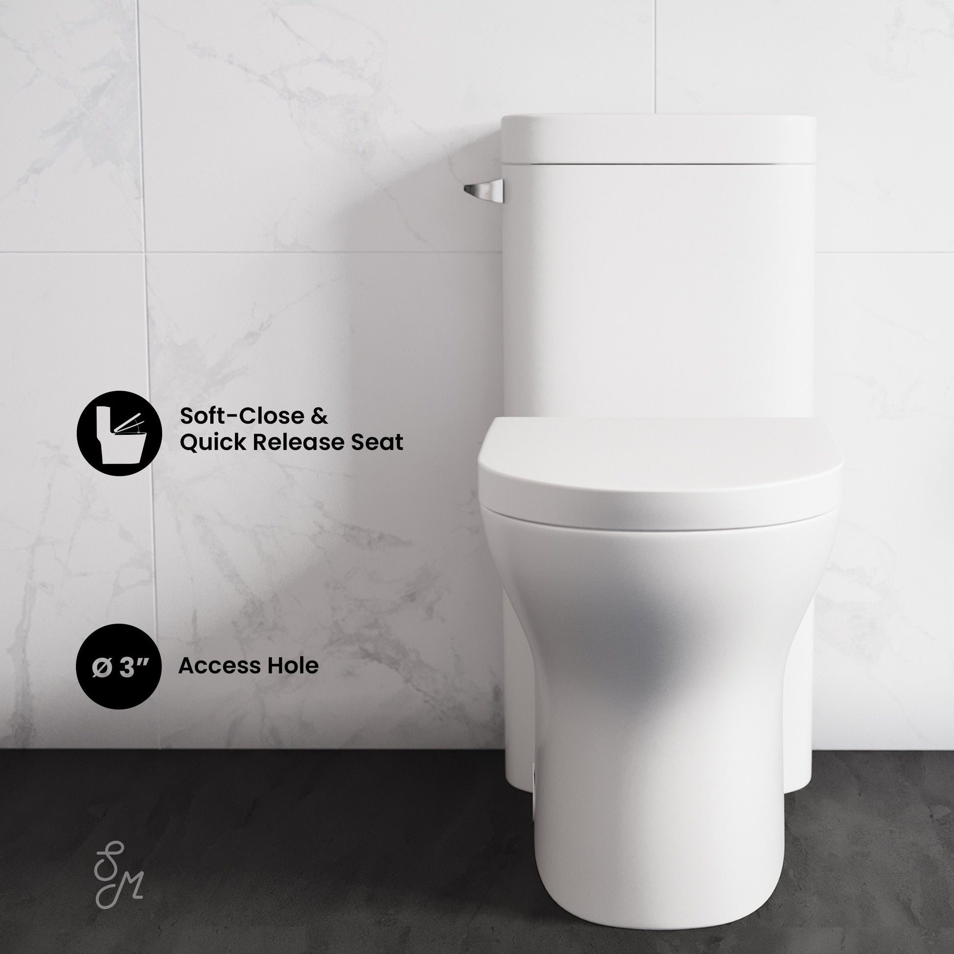 Glossy White / Single - Left