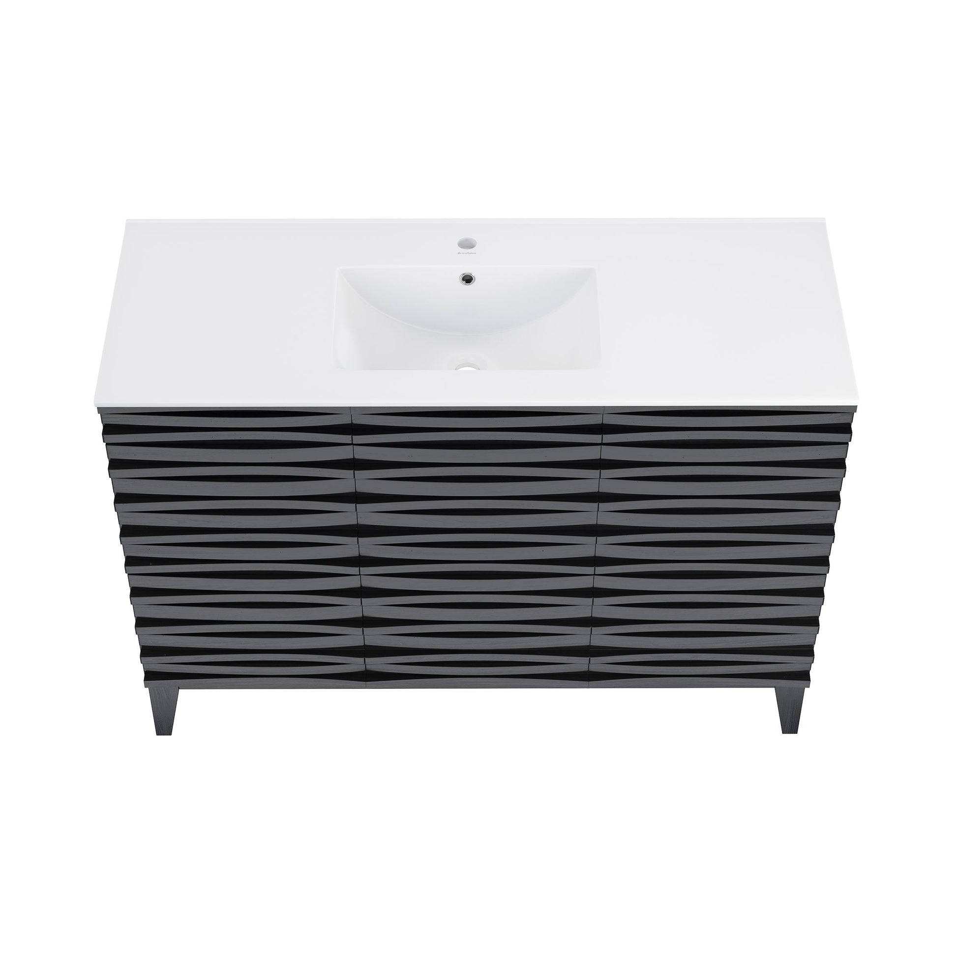 Black Oak / Glossy White / 1-Hole