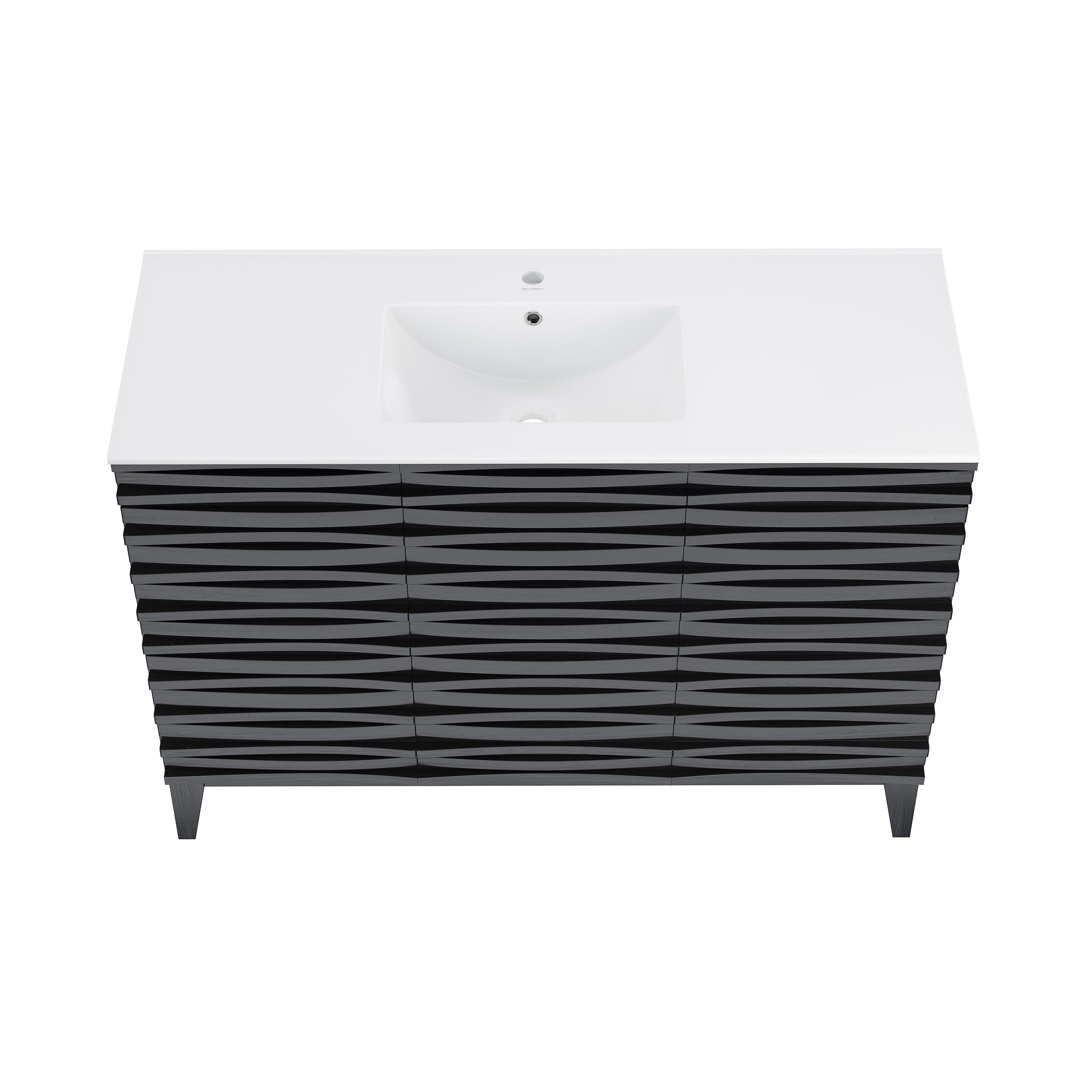 Black Oak / Glossy White / 1-Hole