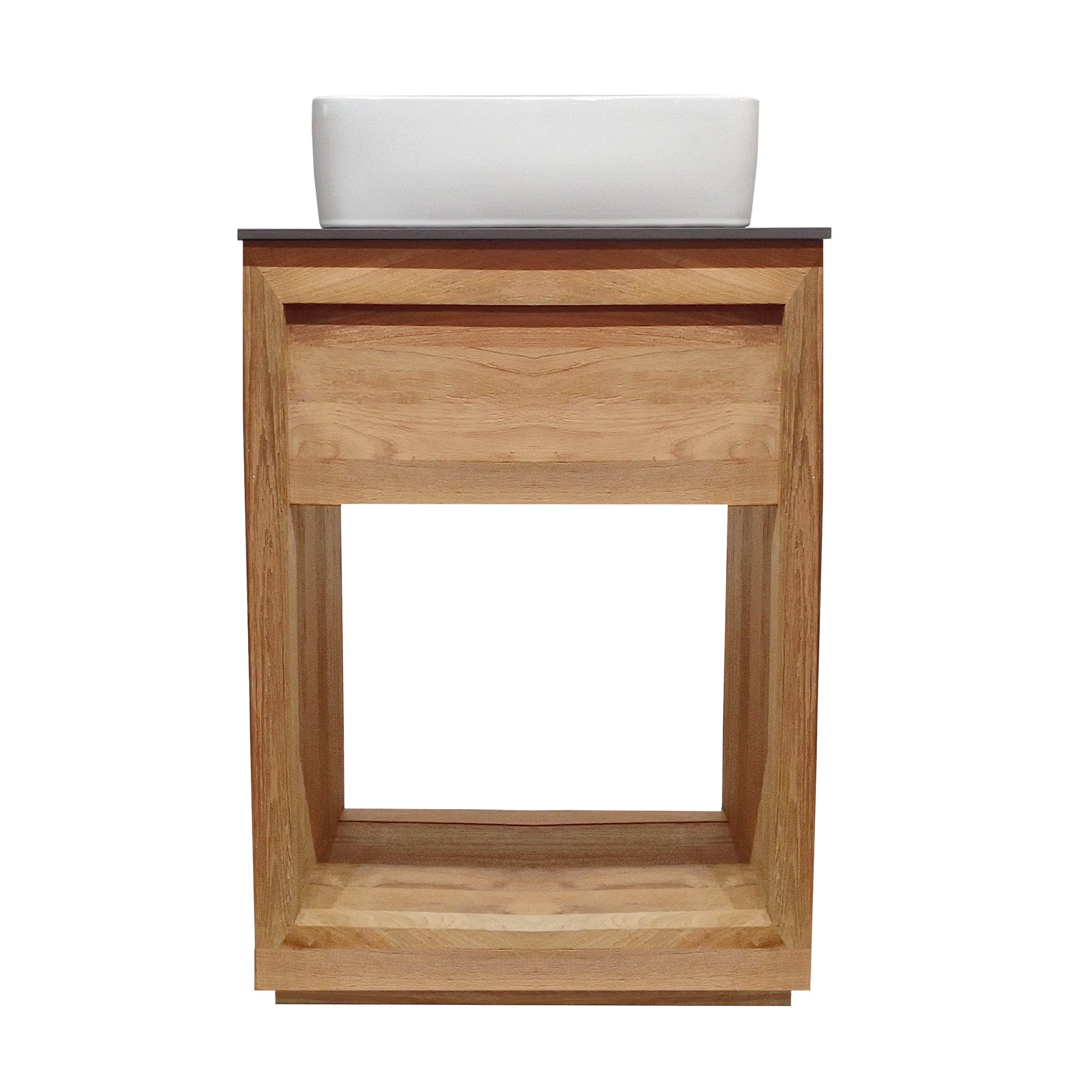 Natural Teak / White / 1-Hole