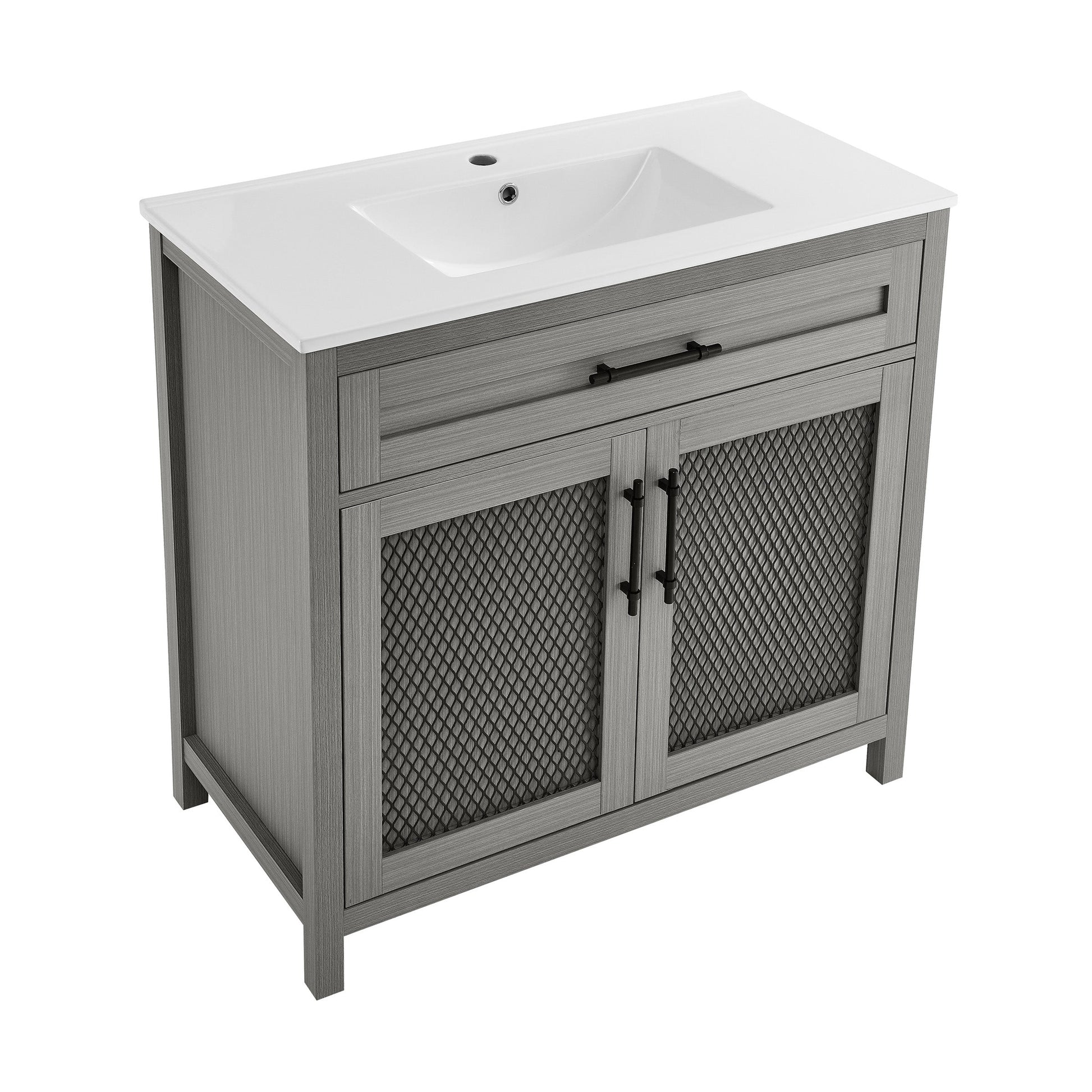 Carbon Gray / White / 1-Hole
