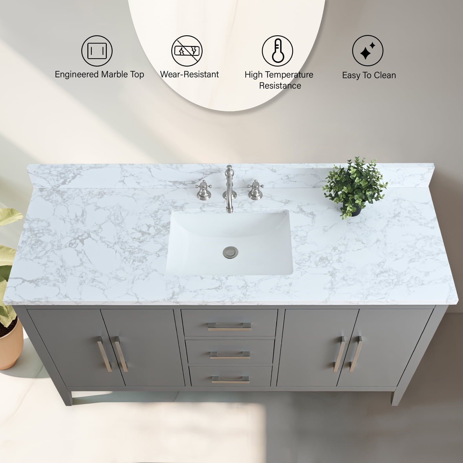 Cashmere Gray / Brushed Nickel