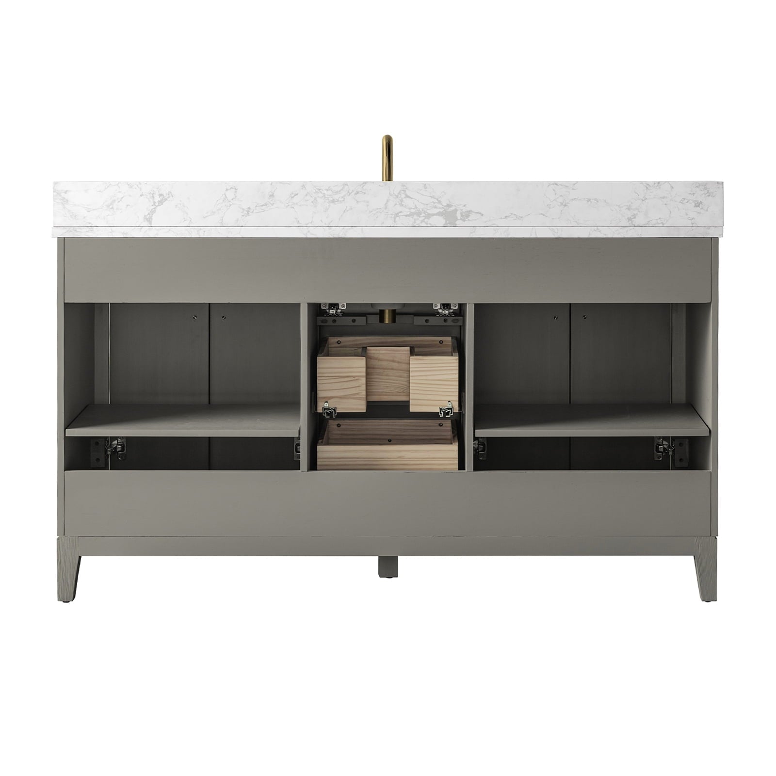 Linear Driftwood Gray / Golden Brushed