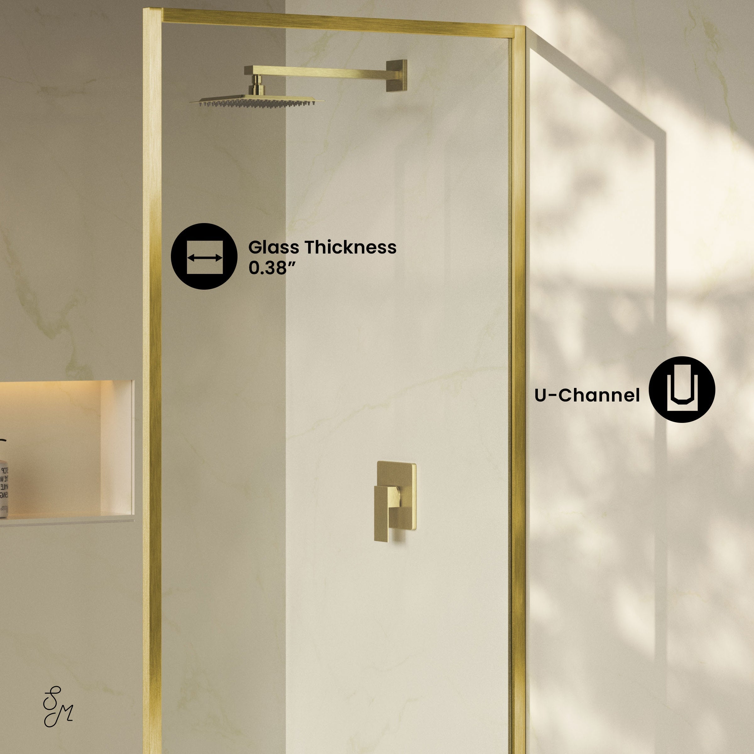 Brushed Gold / Shower Door