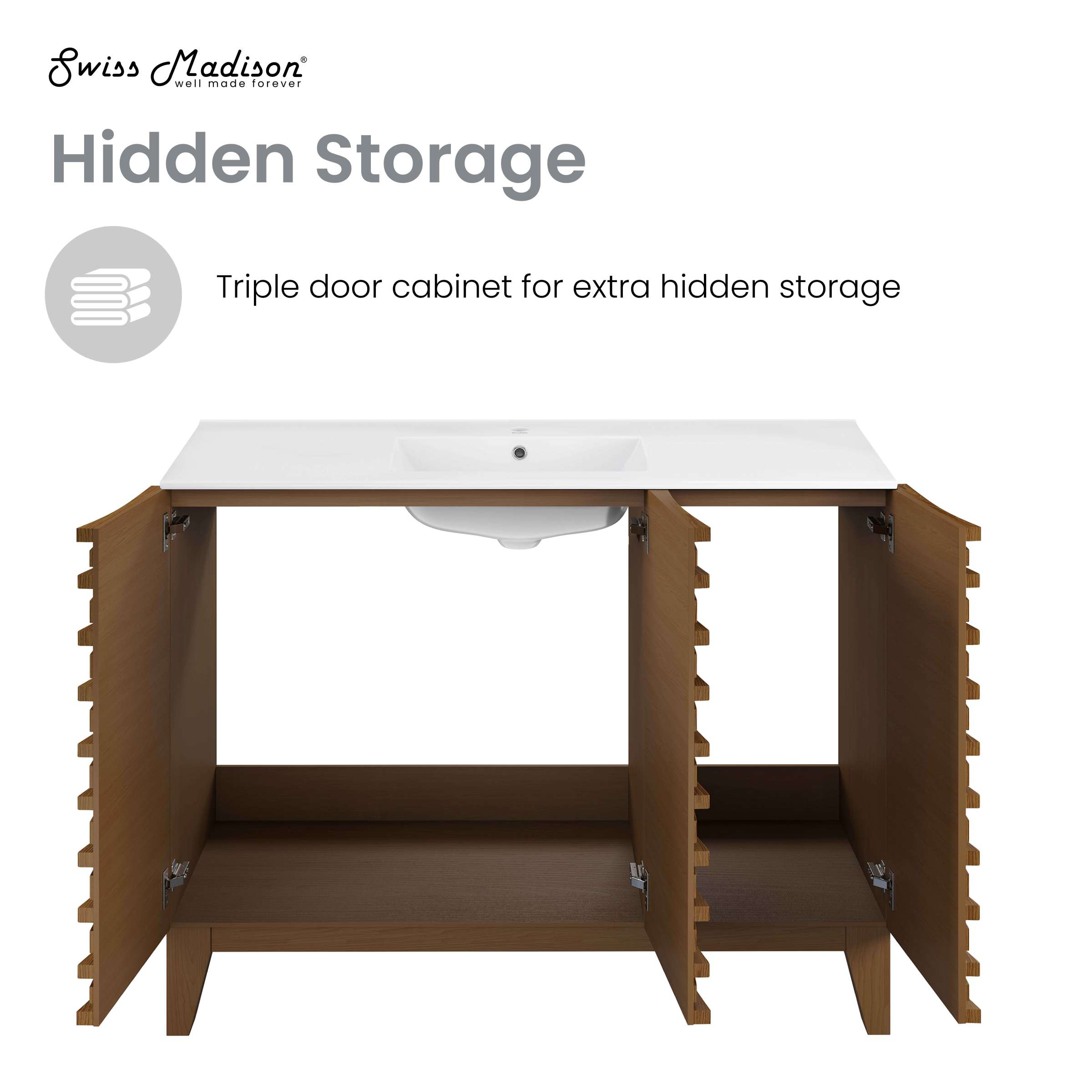 Brown Oak / Glossy White / 1-Hole