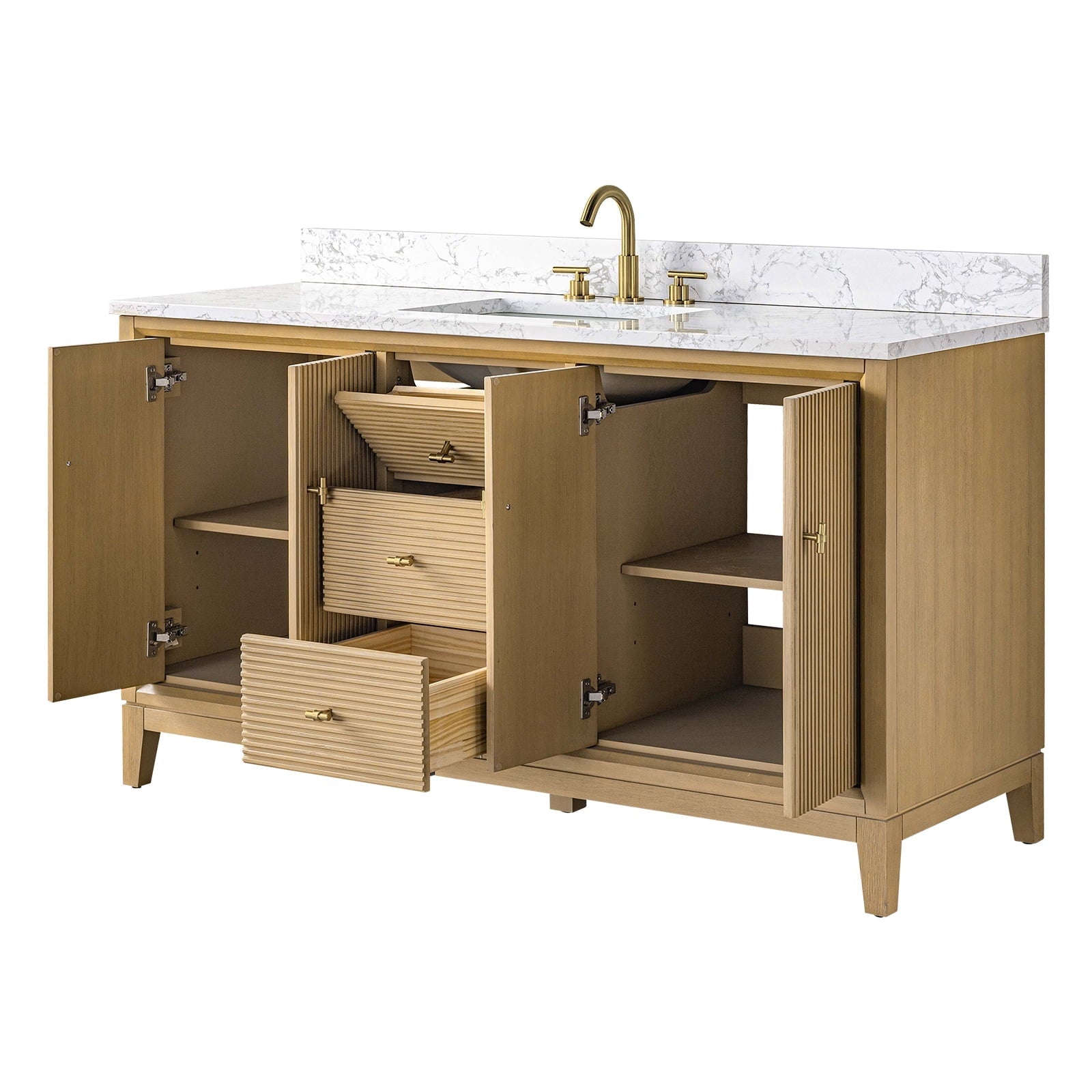Linear Natural Oak / Golden Brushed