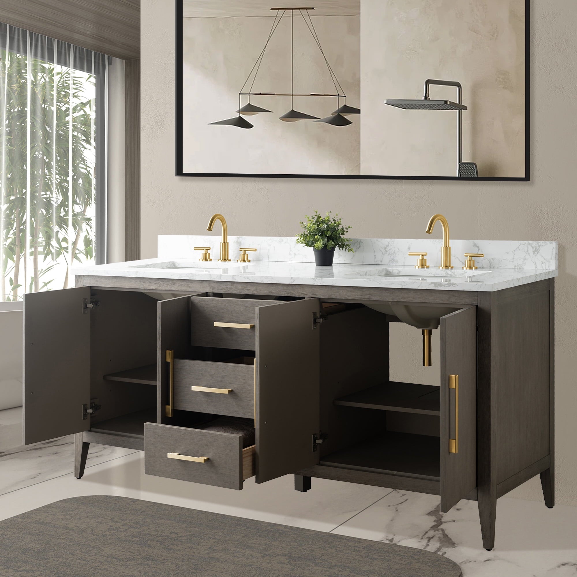 Driftwood Gray / Golden Brushed